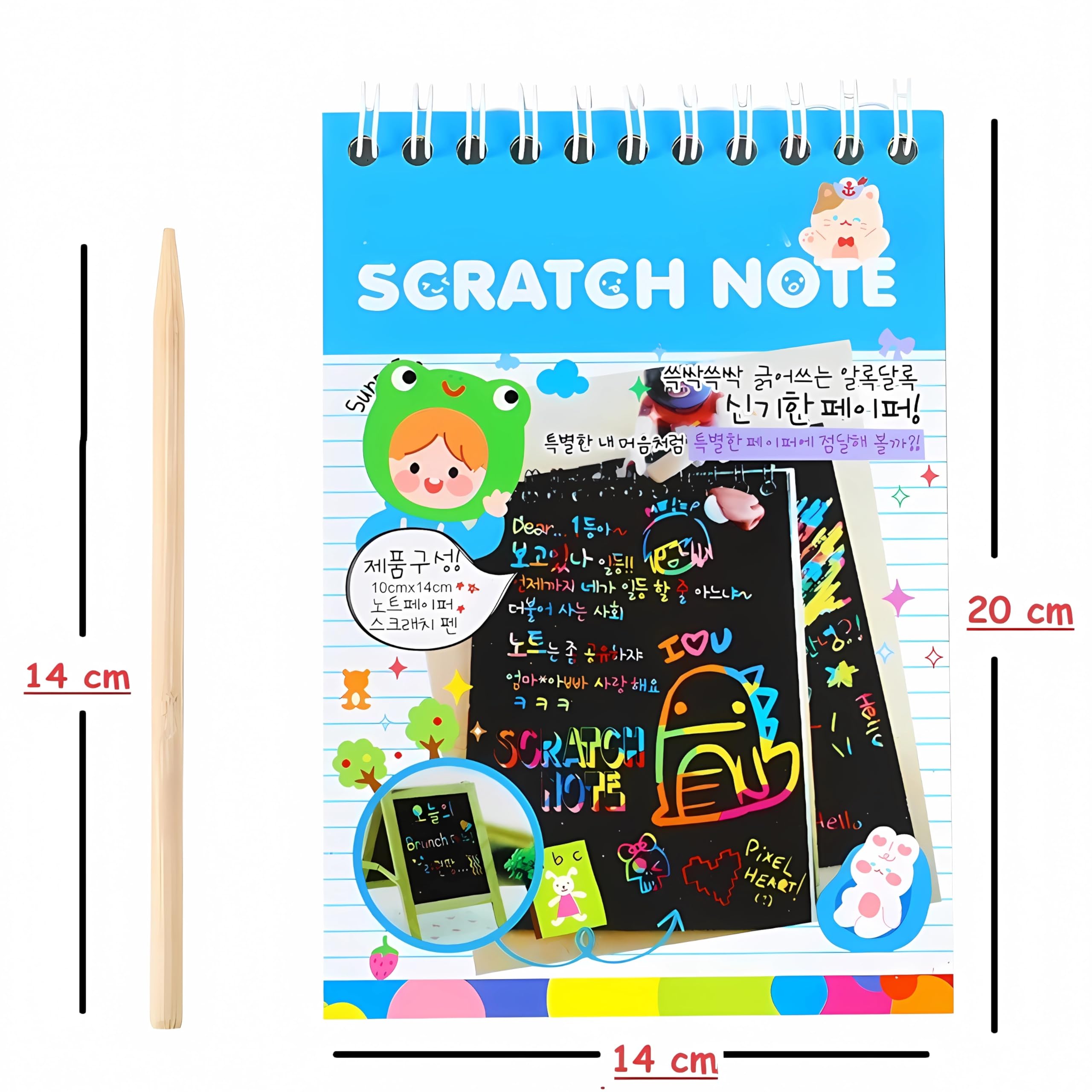 8pc Magical Scratch Book for Kids - Return Gifts Birthday Party for Kids - Best Birthday Return Gifts for Kids in Bulk - Magic Drawing Set Painting Activity Book Doodle Books - Scratch Note Book 4