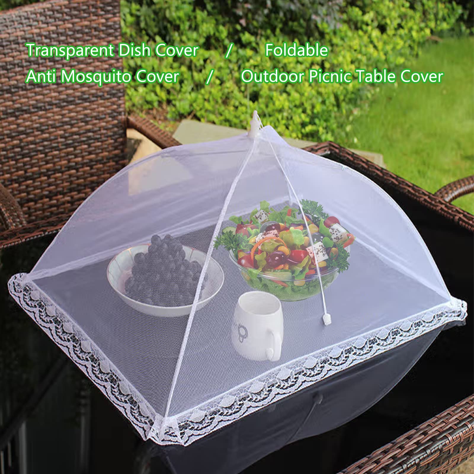 Cloche Alimentaire Pliable, Cloche Alimentaire Moustiquaire Cloche A Fruit Anti Moucherons Cloche Alimentaire Reutilisable 4 Pcs 98961913