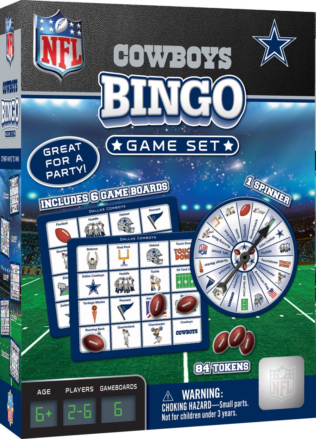 MasterPieces NFL Unisex-Adult Bingo Game One Size