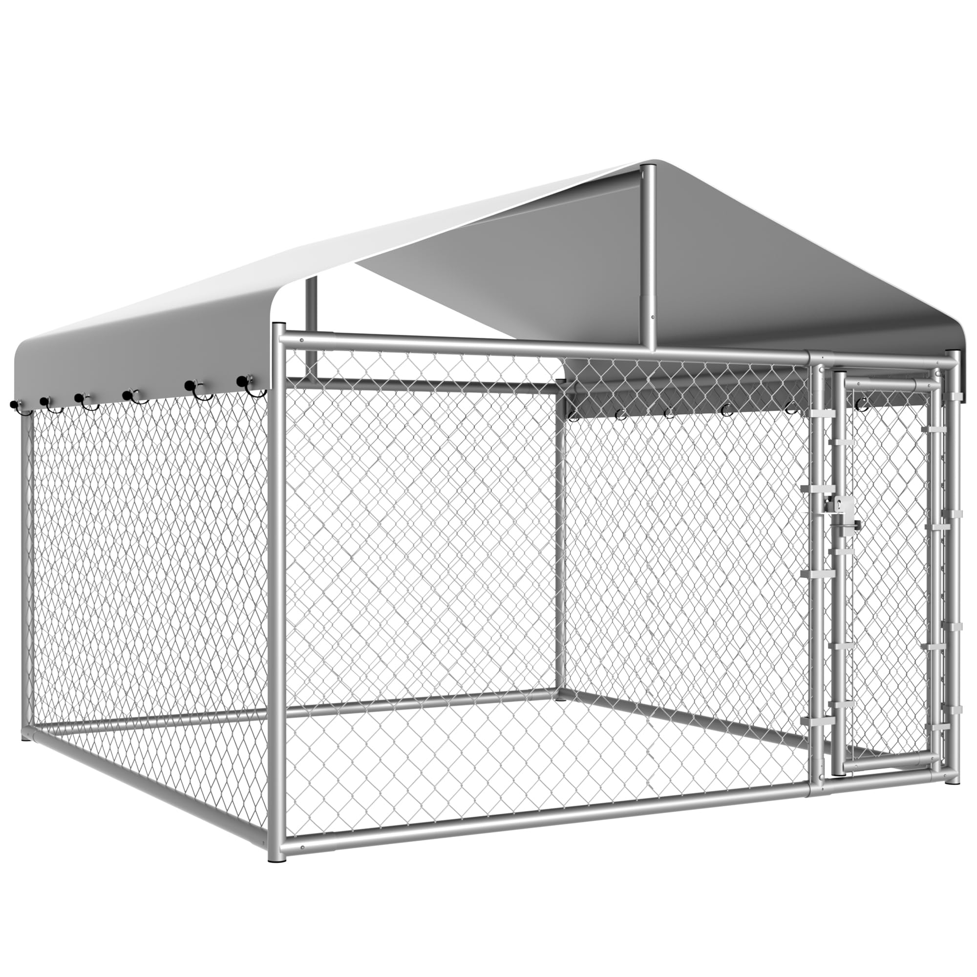 Large Outdoor Dog Pens PawHut Large Dog Kennel Outside, Heavy Duty