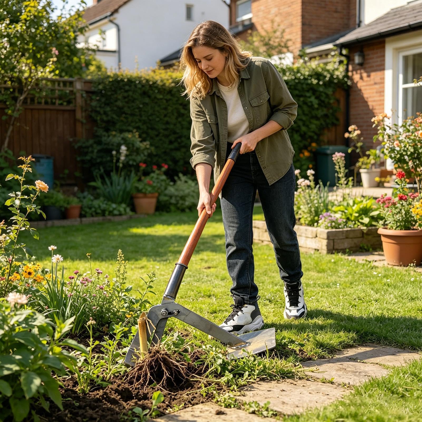 Herramienta Arrancadora de Árboles Arrancador Manual Resistente | Herramienta Para Tallos Maíz Extractor De Raíces Para Jardinería Paisajismo Plantación Exterior Patio Jardín Granja Césped