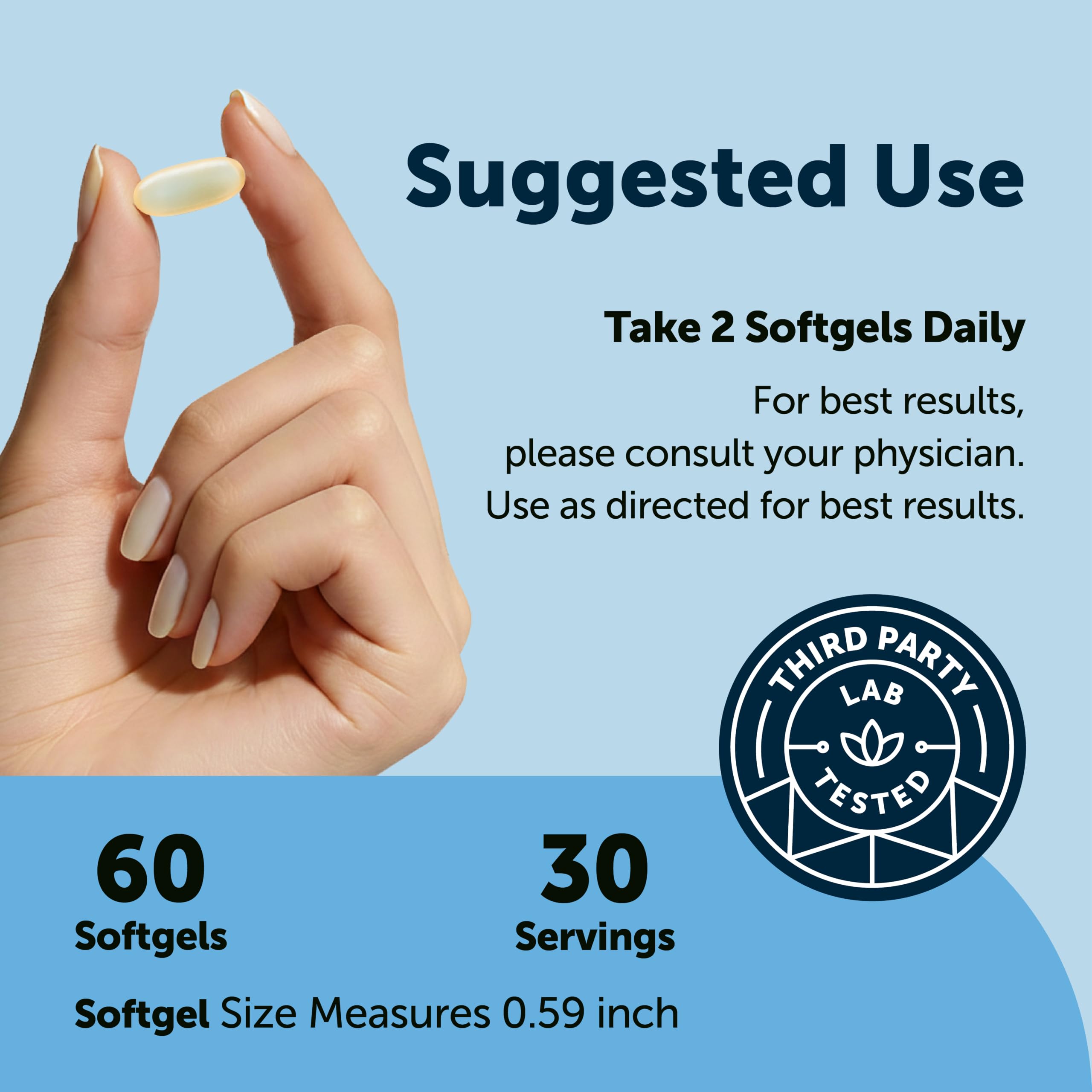 Micro Ingredients Supreme Omega-3 Fish Oil w/Ultra High EPA & DHA, Burpless Softgels | rTG Omega-3 with Vitamin D3 | Wild-Caught Cold Deep-Sea Fish | Lemon Flavor, Easy to Swallow, 60ct — Amazon image 4