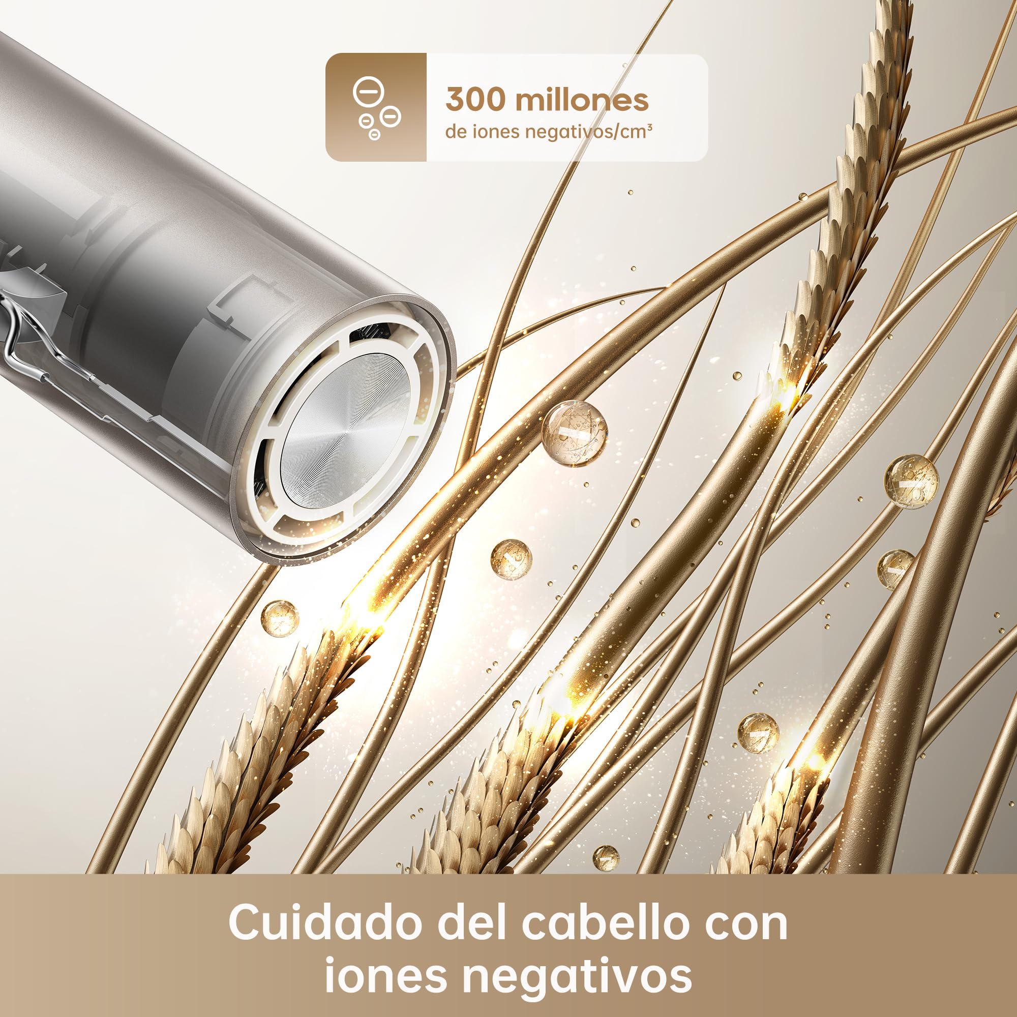 DREAME Pocket Neo, Secador de Pelo de Alta Velocidad, Plegable en 3, Peso Ligero de 300 g, Motor de 110.000 RPM, 300 Millones de Iones Negativos/cm3, 57°C, Secado 40s, 2026 Nueva Versión