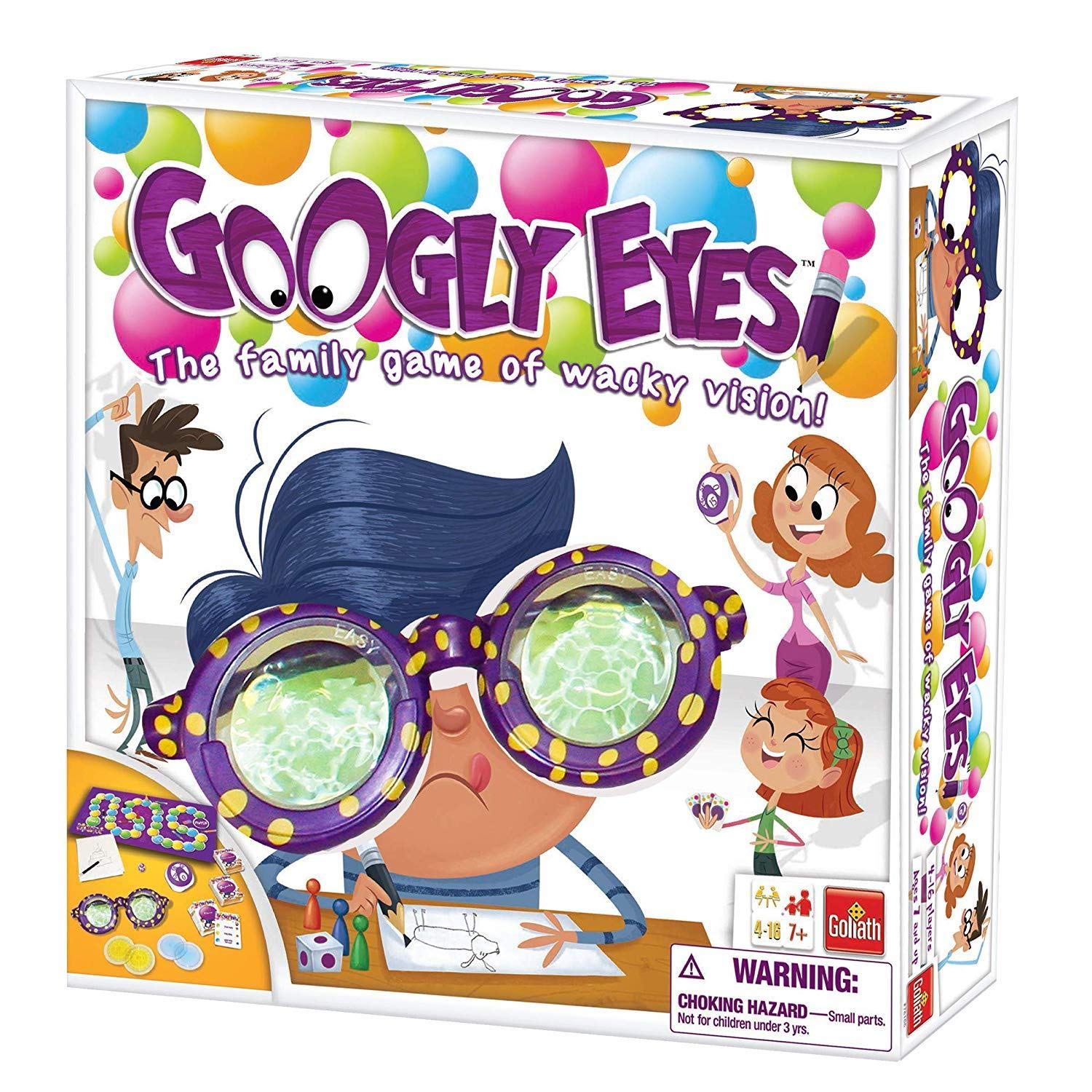 GoliathGoogly Eyes Game - Family Drawing Game with Crazy, Vision-Altering Glasses
