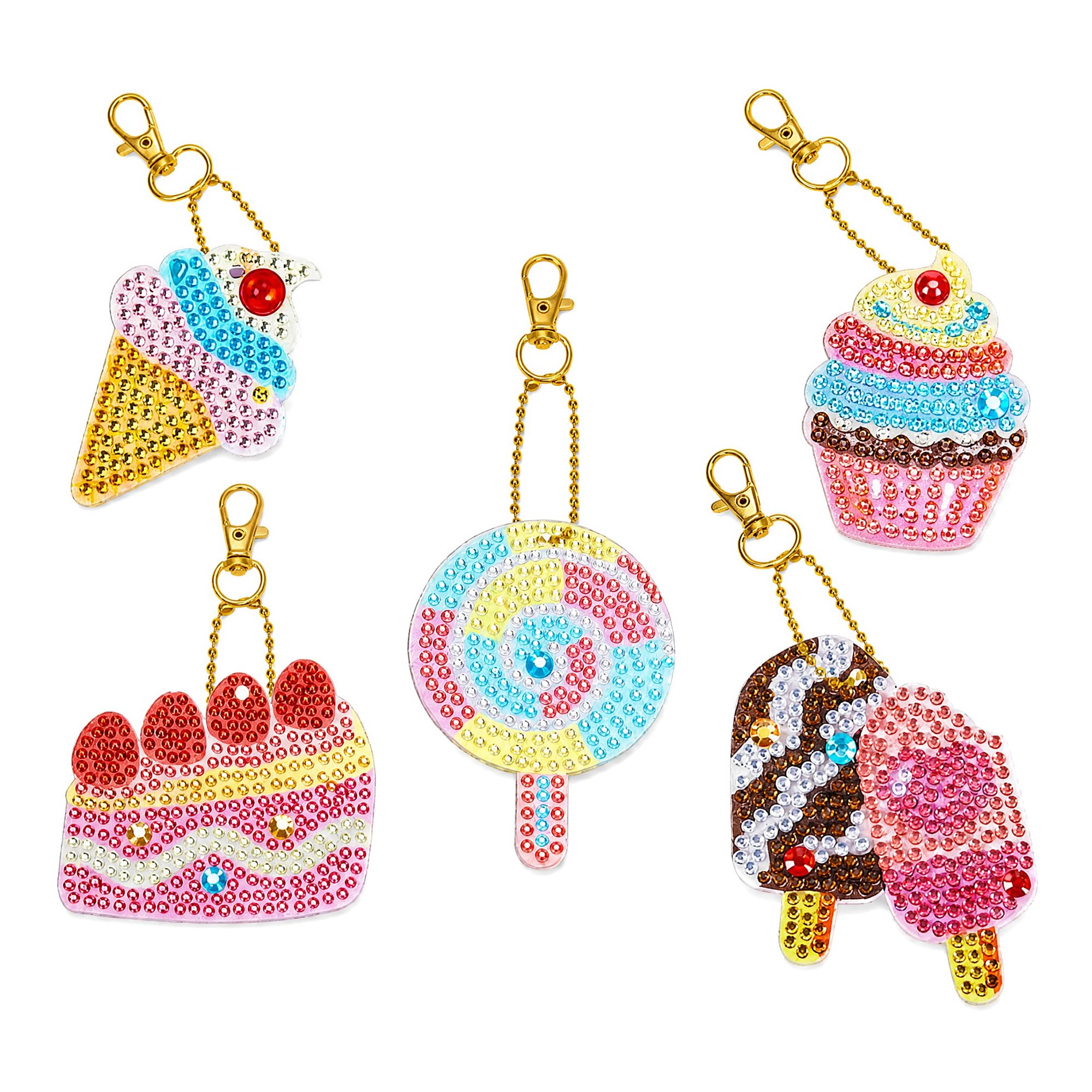 Gifts for 6 7 8 9 10 Year Old Girls - Toys for 7-12 Year Olds Girls Diamond Arts and Crafts Kits for Kids Birthday Presents Diamond Painting Keychain Mosaic Kits for Children Creative Handmade Gifts