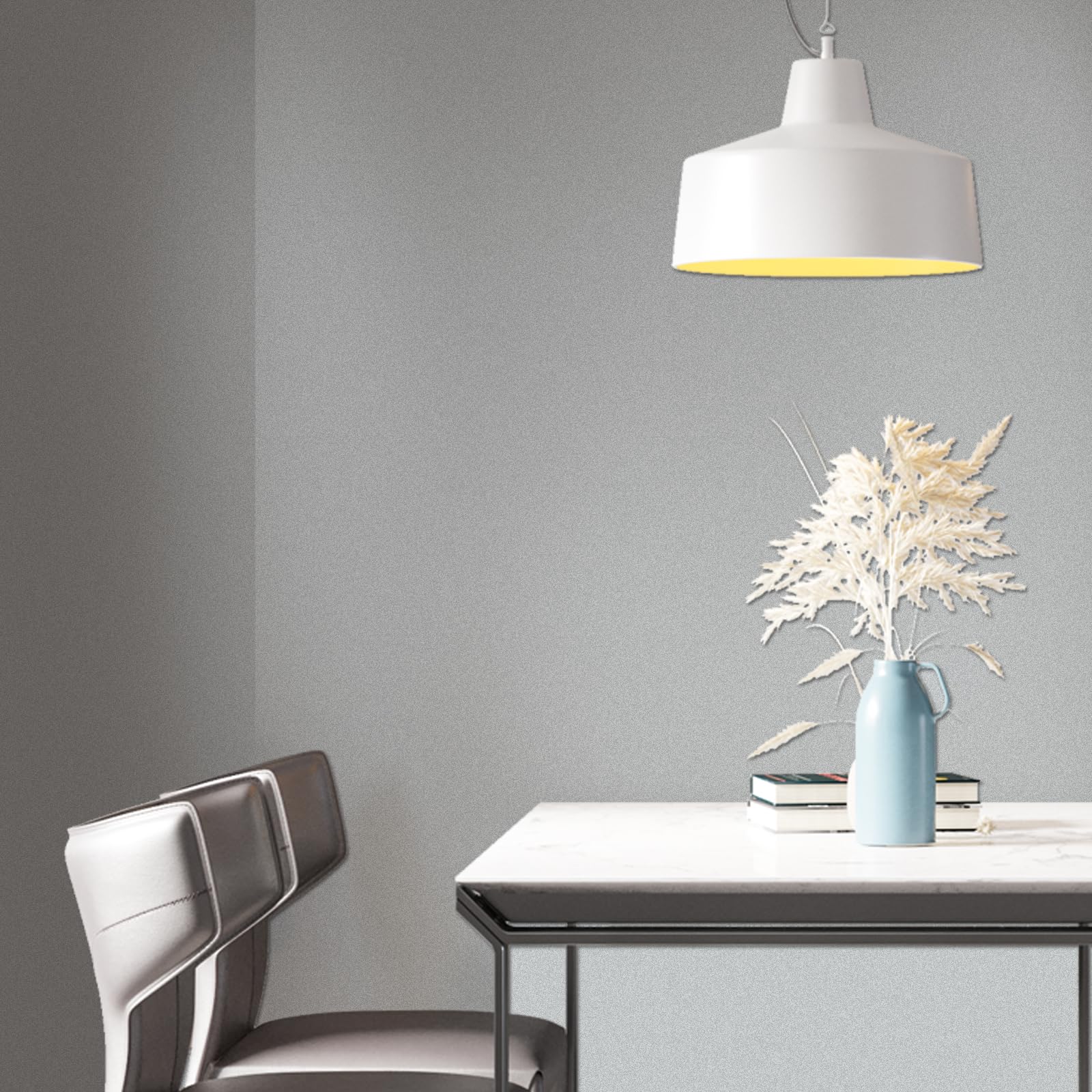 Papel Pintado Autoadhesivo, Plata Metalizado Engrosado Pelar y Pegar Papel de Contacto, 40x500CM Efecto Cepillado Mate Papel Tapiz Removible Decorativo para Pared para Cocina Muebles