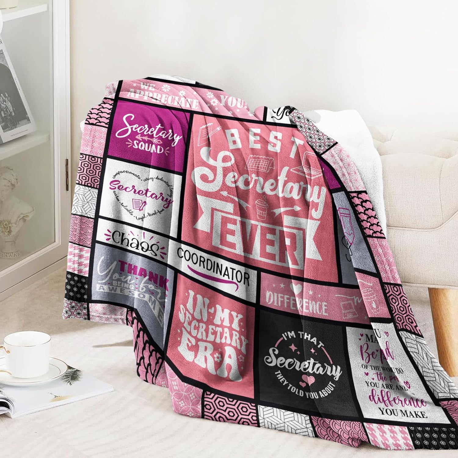 Secretary Gifts - Secretary Gifts for Women - Secretaries Day Gifts - Gift for Secretaries - Gifts for Secretary - School Secretary Gift Ideas Throw Blanket 60 x 50 inch - Image 5