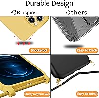 Vista 7 de Blaspins - Funda cruzada con cordón para iPhone 16, para el cuello, la muñeca, manos libres, correa ajustable y removible, de 160 cm, de silicona