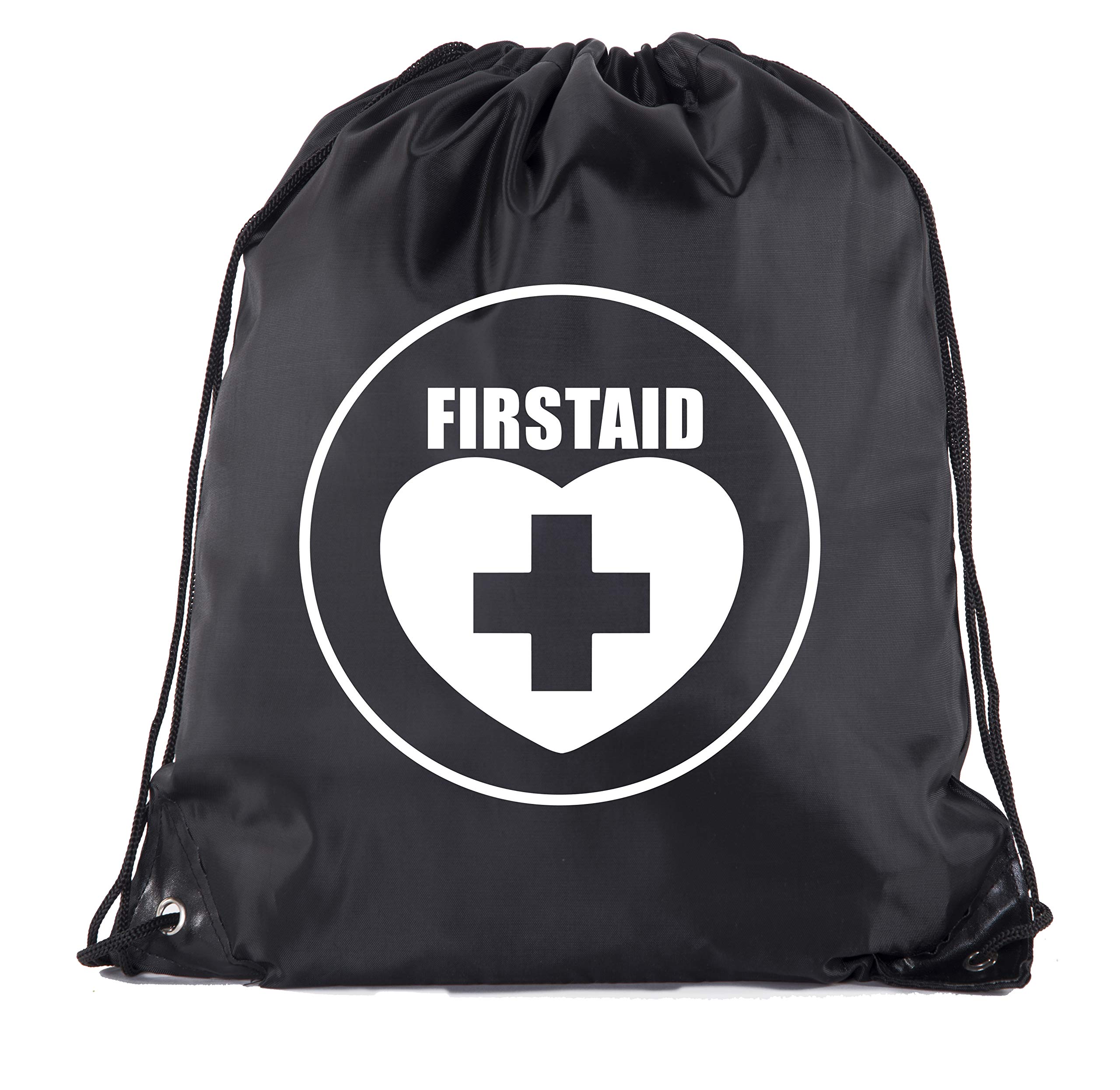 Mato &amp; Hash First Aid Backpack Drawstring Medical Bag for Emergencies or Epi Pen &amp; Medicine - 10PK Black CA2500FirstAid S2