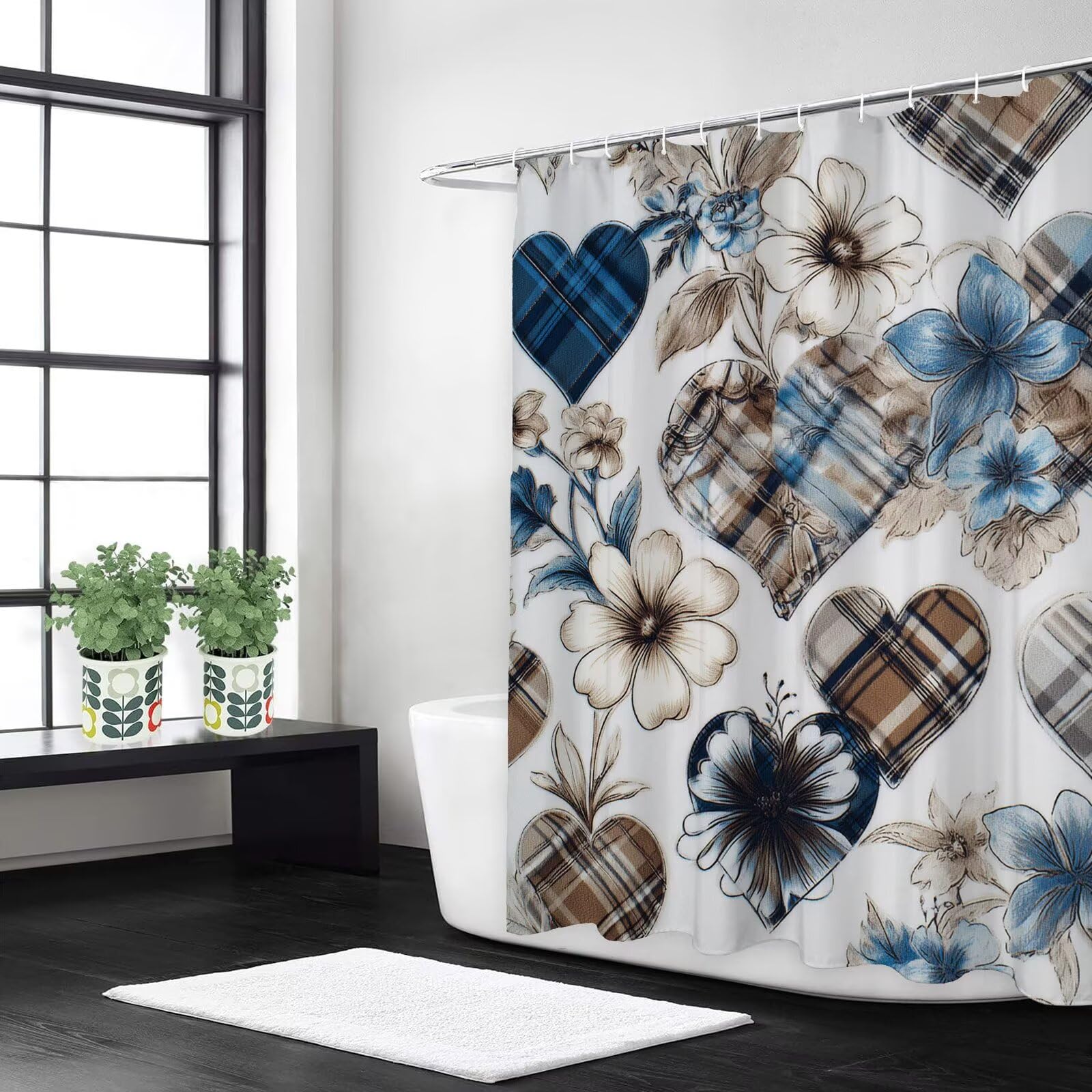Rideau de douche imperméable et anti-moisissure lavable 120x200 cm