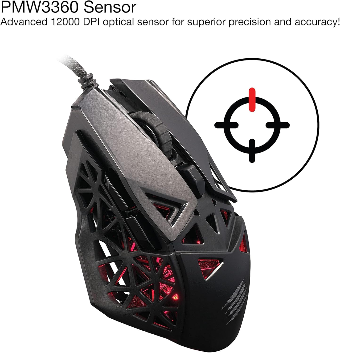 Mad Catz M.O.J.O. M1 Lightweight Optical Gaming Mouse, black (MM04DCINBL00) (Renewed)