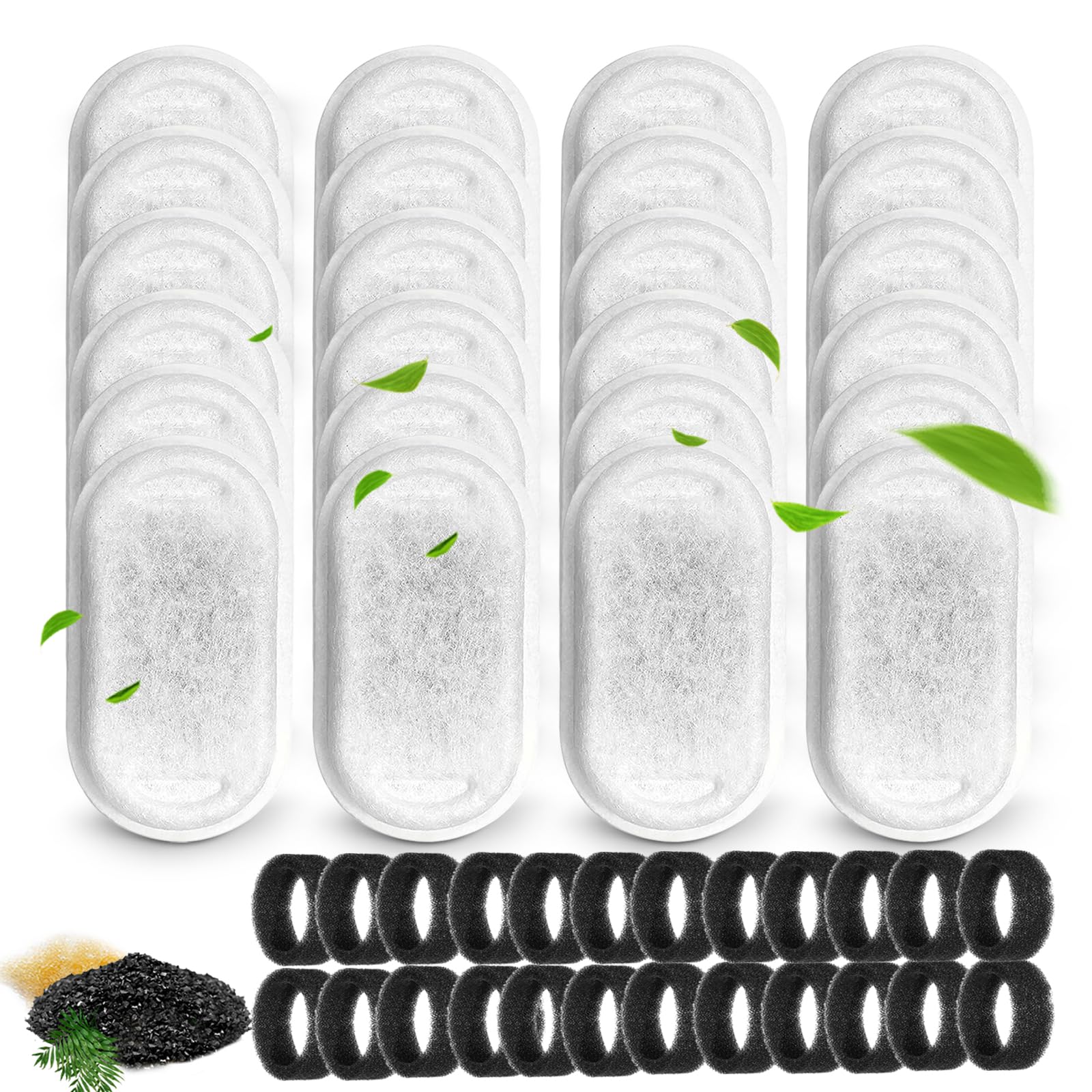 Cat Water Fountain Filters for 108/3.2L& 67oz/2L Stainless Steel Pet Water Dispenser Fountain Filters,8/12/16 Cat Fountain Filter Replacement with 8/