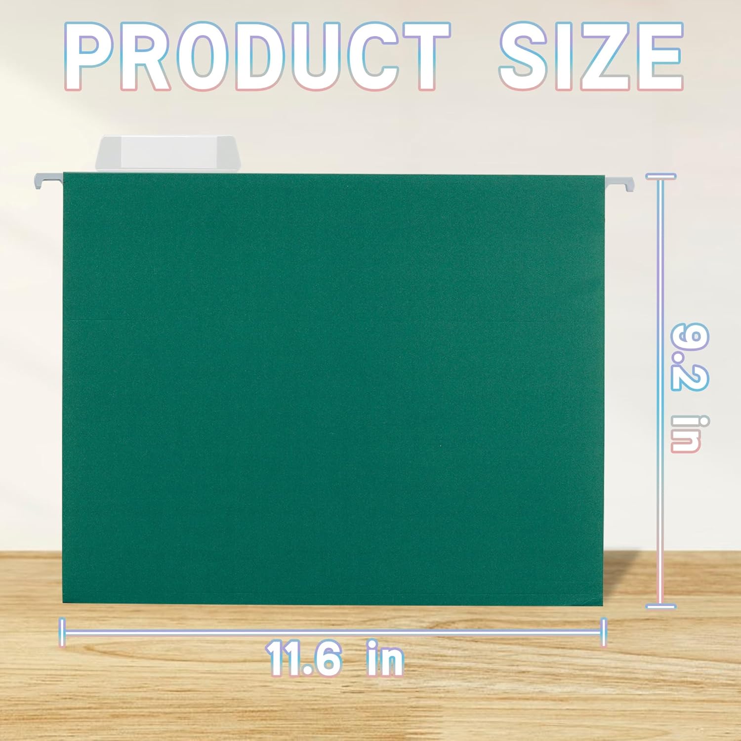 50 Packs File Folders Letter Size, Hanging File Folders,Hanging File Folders with 1/5-cut Tabs,File Folders Green for Filing Cabinet,Ideal Office,School Classroom Supplies