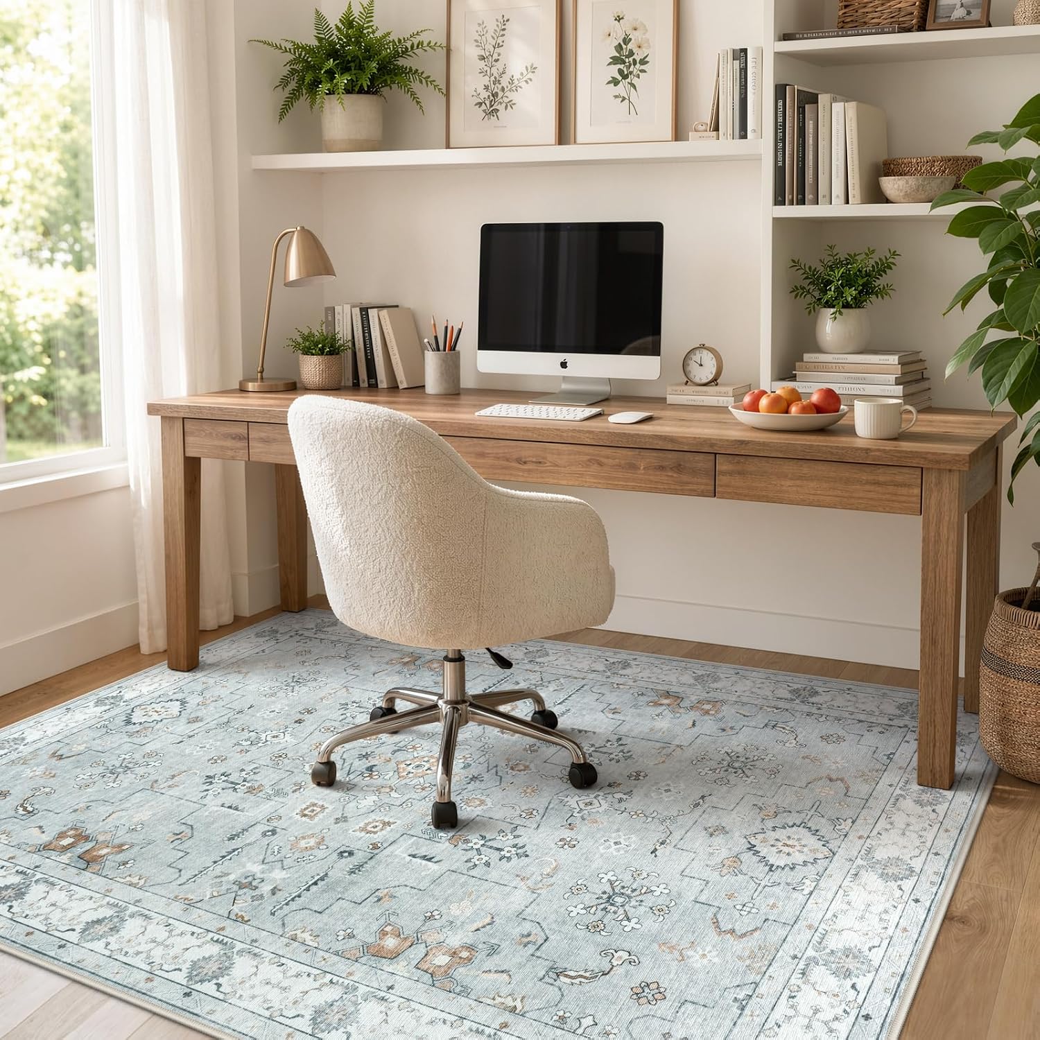 48"x60" Office Chair Mat for Hardwood Floor, Washable Non-Slip Protector