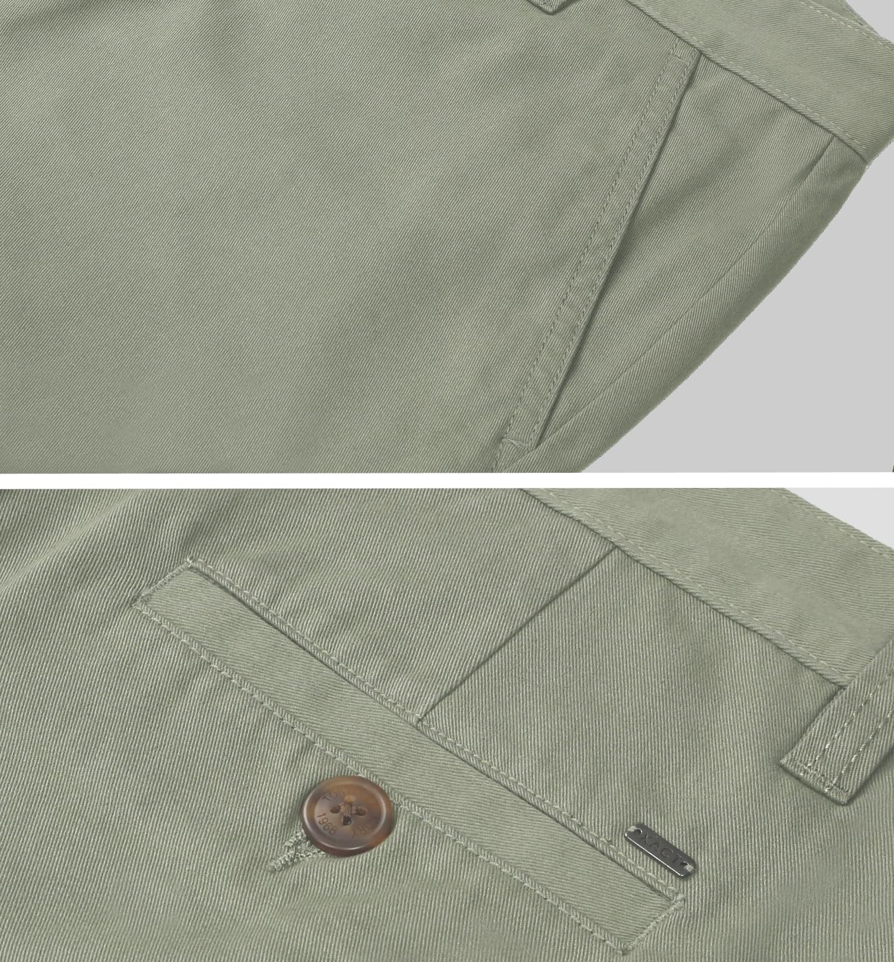 Xact Pantalones Cortos Hombre Chino Bermuda Algodón Regular Fit Elegantes Casual 23 cm