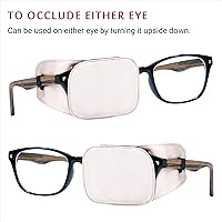 Vista 73 de Astropic Parche de seda para ojos para adultos y niños, gafas para cubrir cualquier ojo, Plástico
