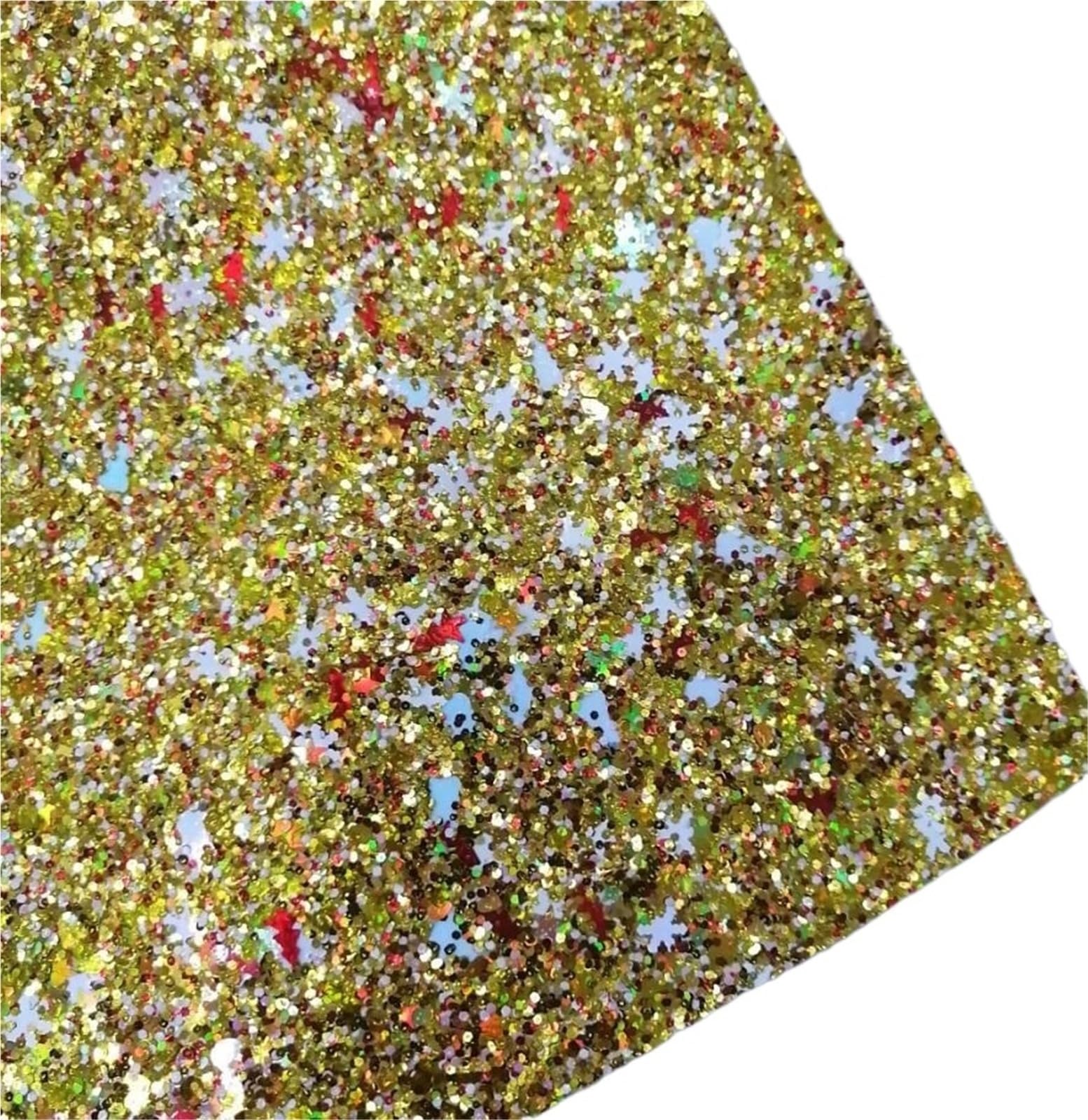 Sparkle PU Leather Fabric Chunky Glitter Faux Vinyl Fabric with Felt Backing Leather Sheets for Earrings Bows DIY Craft 21X29CM