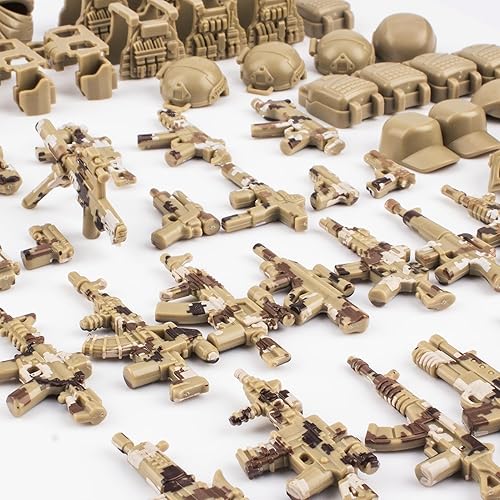 Miniatura 6 de MaozyHomie Paquete de armas, accesorios para armas militares, fuerzas especiales del Reino Unido, juguetes de armas, equipo militar, bloques de