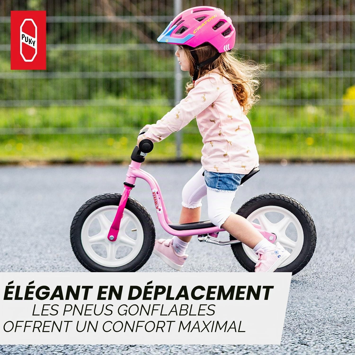 PUKY LR 1L Vélo d'exercice | Ergonomie optimale | Pneus 12,5" | Normes de sécurité les plus élevées | Cadre en acier stable | Avec béquille latérale | Charge utile max. 25 kg | À partir de 2 et demi