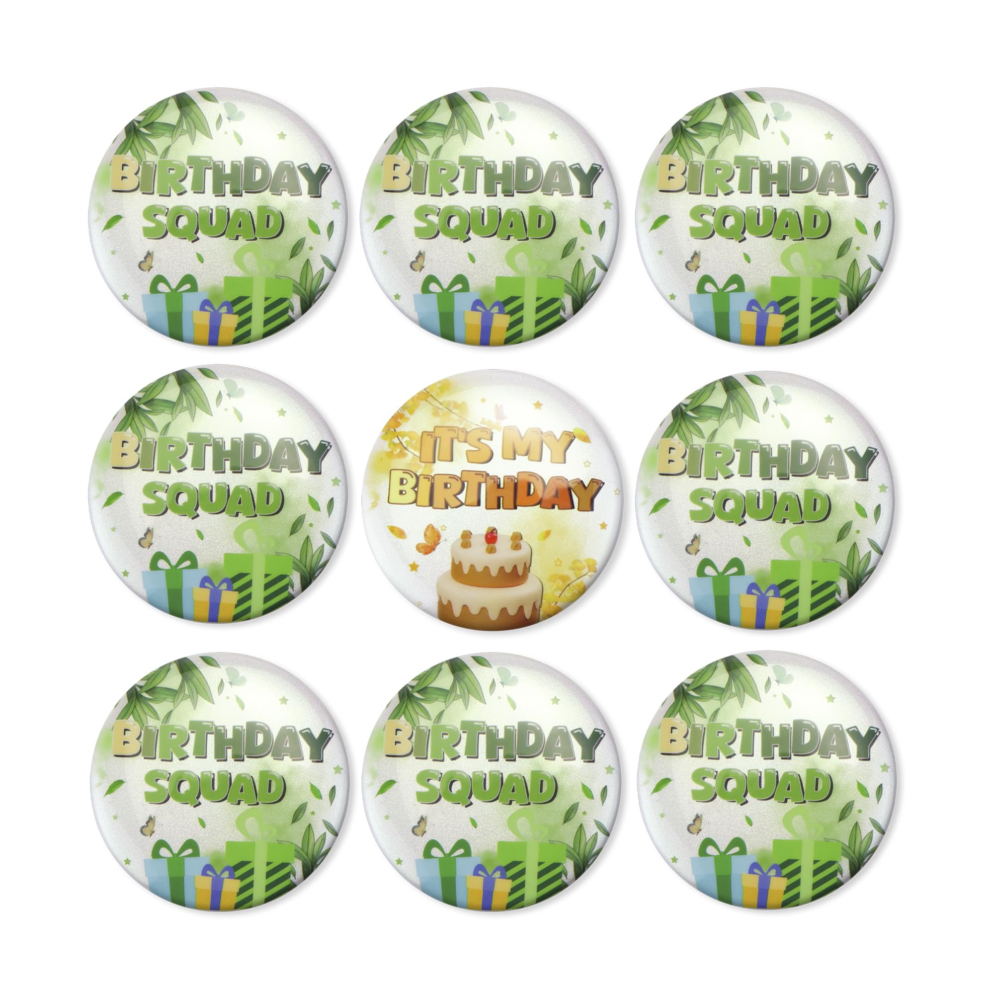 9pc Birthday Pin, It's My Birthday Pin, Happy Birthday Pin with Birthday Squad