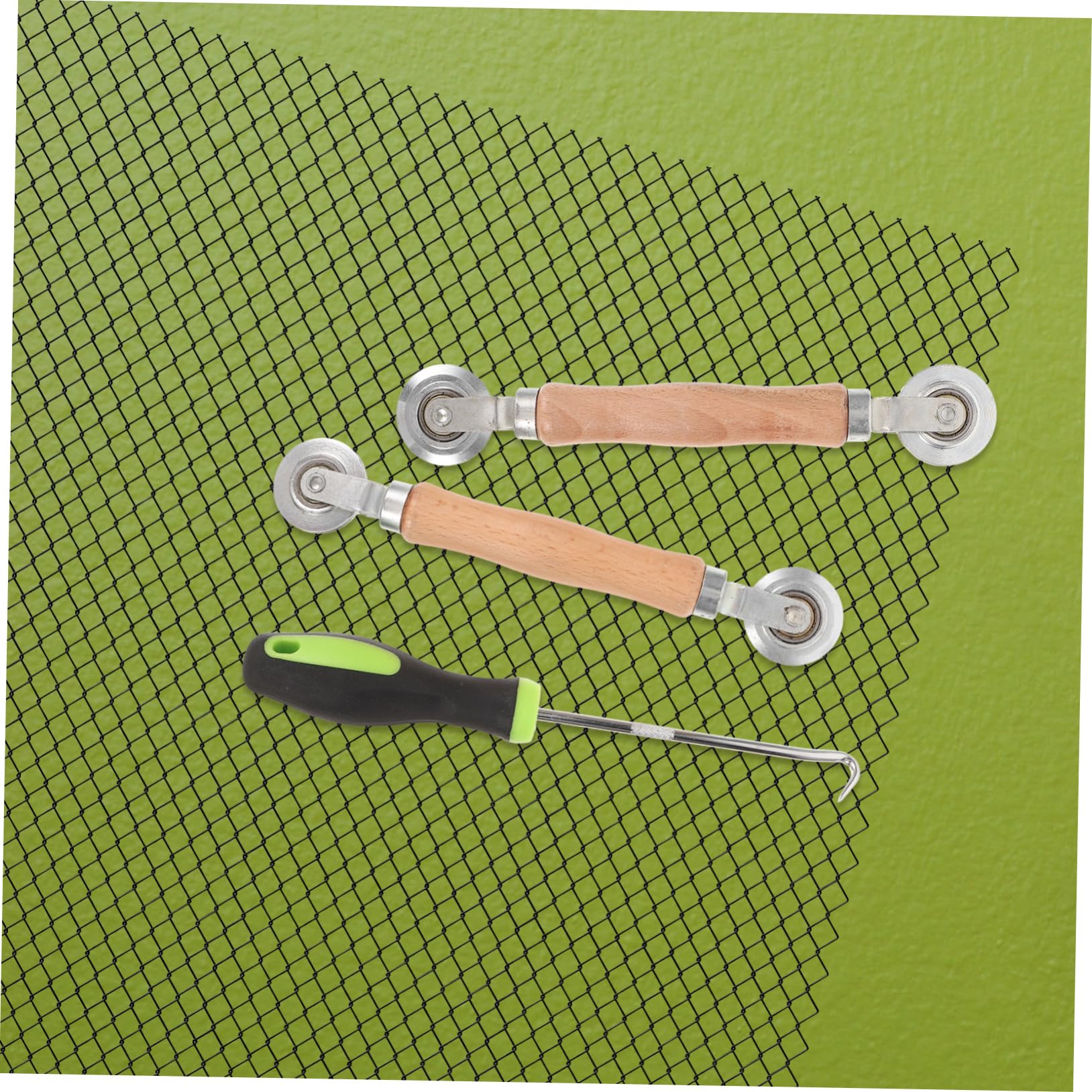 Mikikit Kit de Reparación de Puertas Mosquiteras 3 Piezas Ruedas de Acero Inoxidable y Herramientas Multiusos para Reparar Ventanas y Puertas