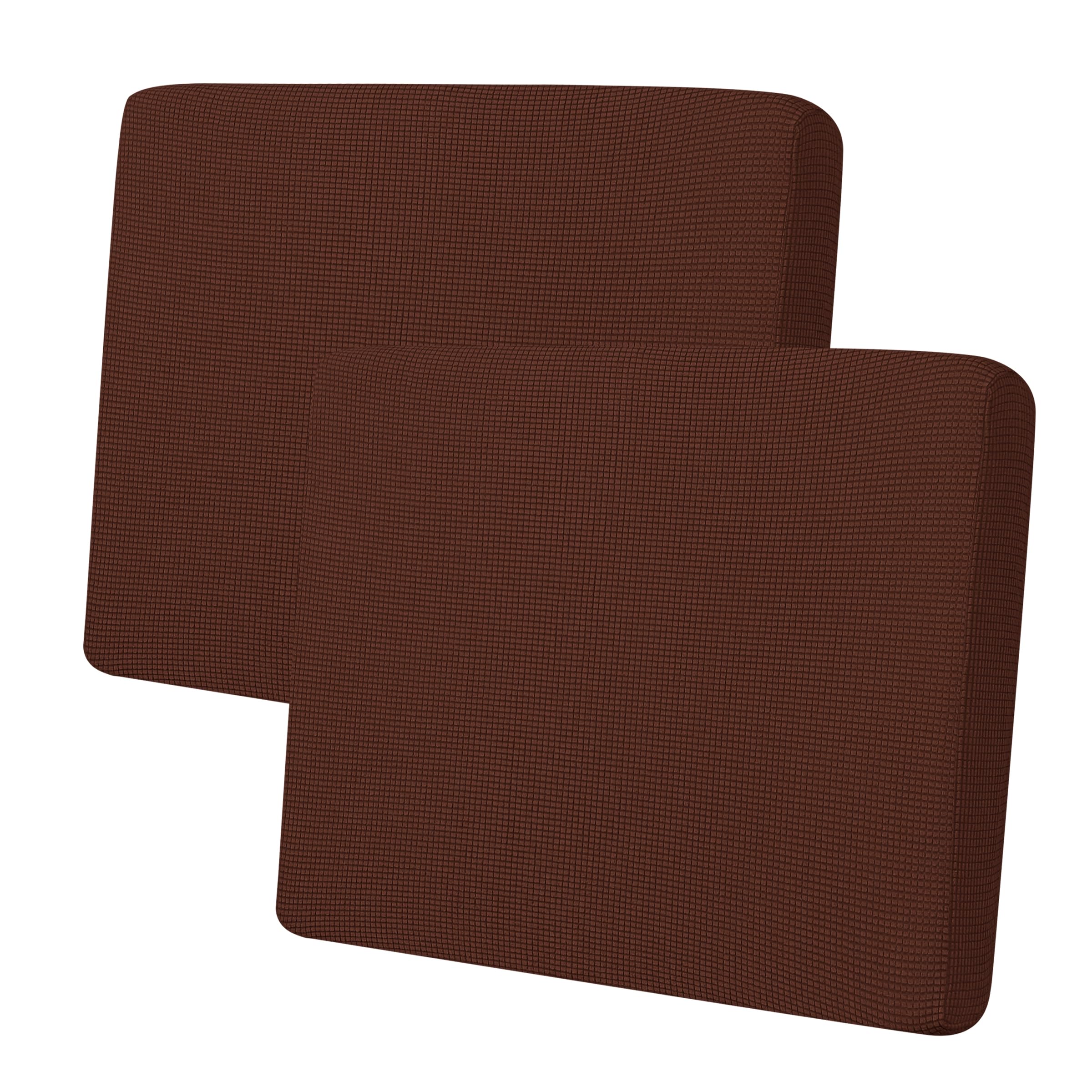 Easy-Going Stretch Individual Couch Cushion Cover Sofa Seat Furniture Protector Sofa slipcover Soft Flexibility with Elastic Bottom(2 Piece Cushion Sofa, Coffee)