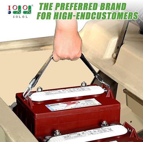 Miniatura 2 de 10L0L Correa de elevación de batería para carrito de golf funciona para baterías de celdas profundas de Troya, correa universal de celda profunda