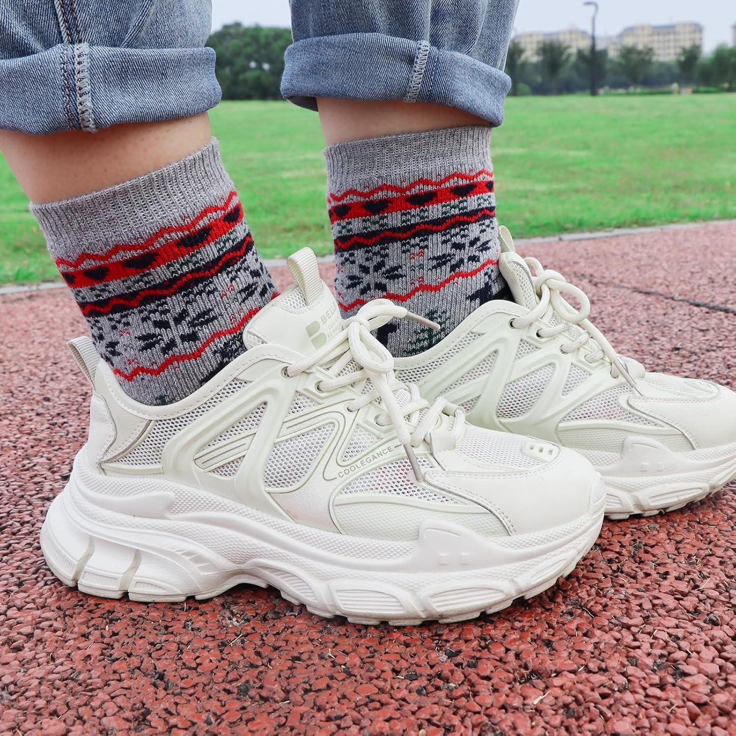 YQHMT Wool Socks for Women Gifts Winter Warm Thick Thermal Vintage Knit Soft Crew Socks Stocking Stuffers, Christmas Gift - Image 3