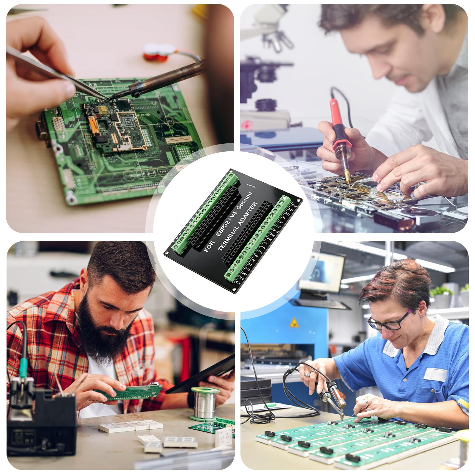 5 sztuk GPIO Breakout Board do płyty rozszerzającej ESP32-38-PIN 25 mm, płyta rozwojowa kompatybilna z modułem ESP-WROOM-32