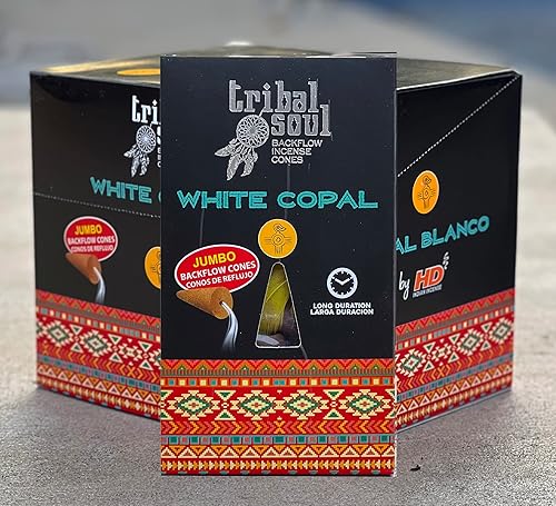 Miniatura 1 de Tribal Soul Premium - Incienso de cono de reflujo  6 cajas de 10 conos jumbo cada caja total de 60 conos (cobre blanco)