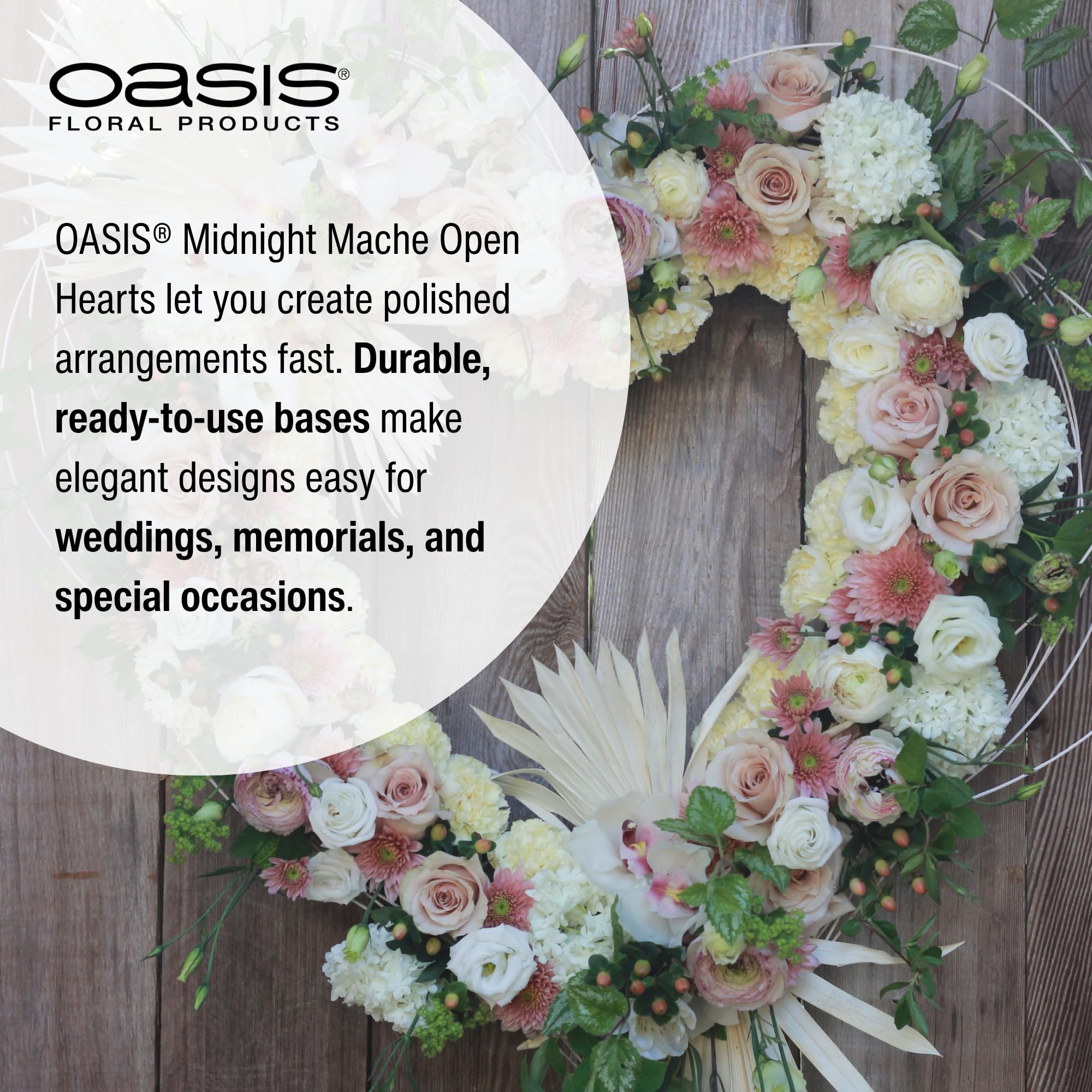 Amazon.com: Oasis® Midnight Mache Backed Floral Foam Open Heart, 24