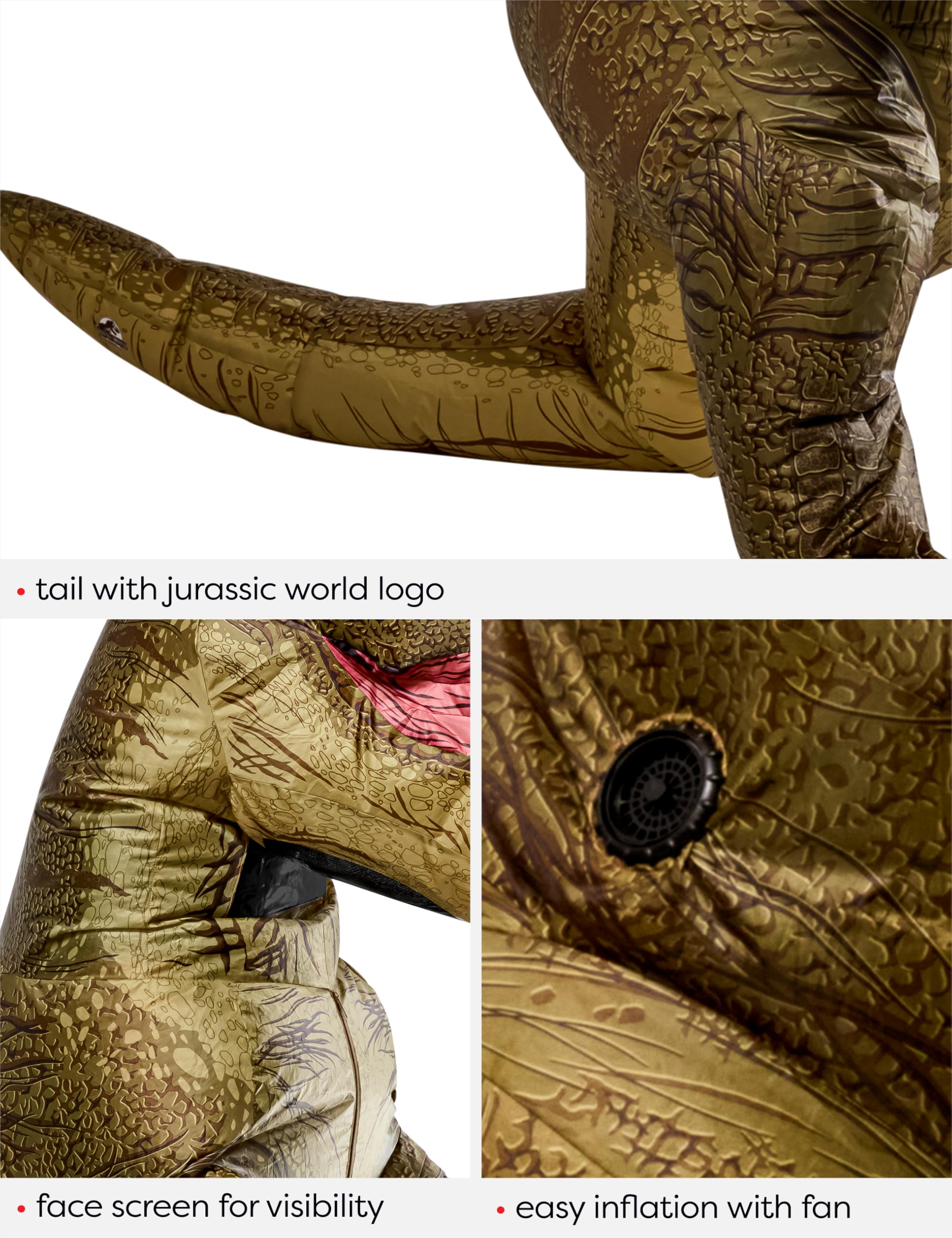 Rubies Disfraz inflable de Jurassic World T-rex para adulto