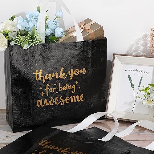Miniatura 5 de Abbylike 24 bolsas de regalo de agradecimiento a los empleados con la frase "Thank You for Being" (Gracias por ser impresionante), bolsa de regalo
