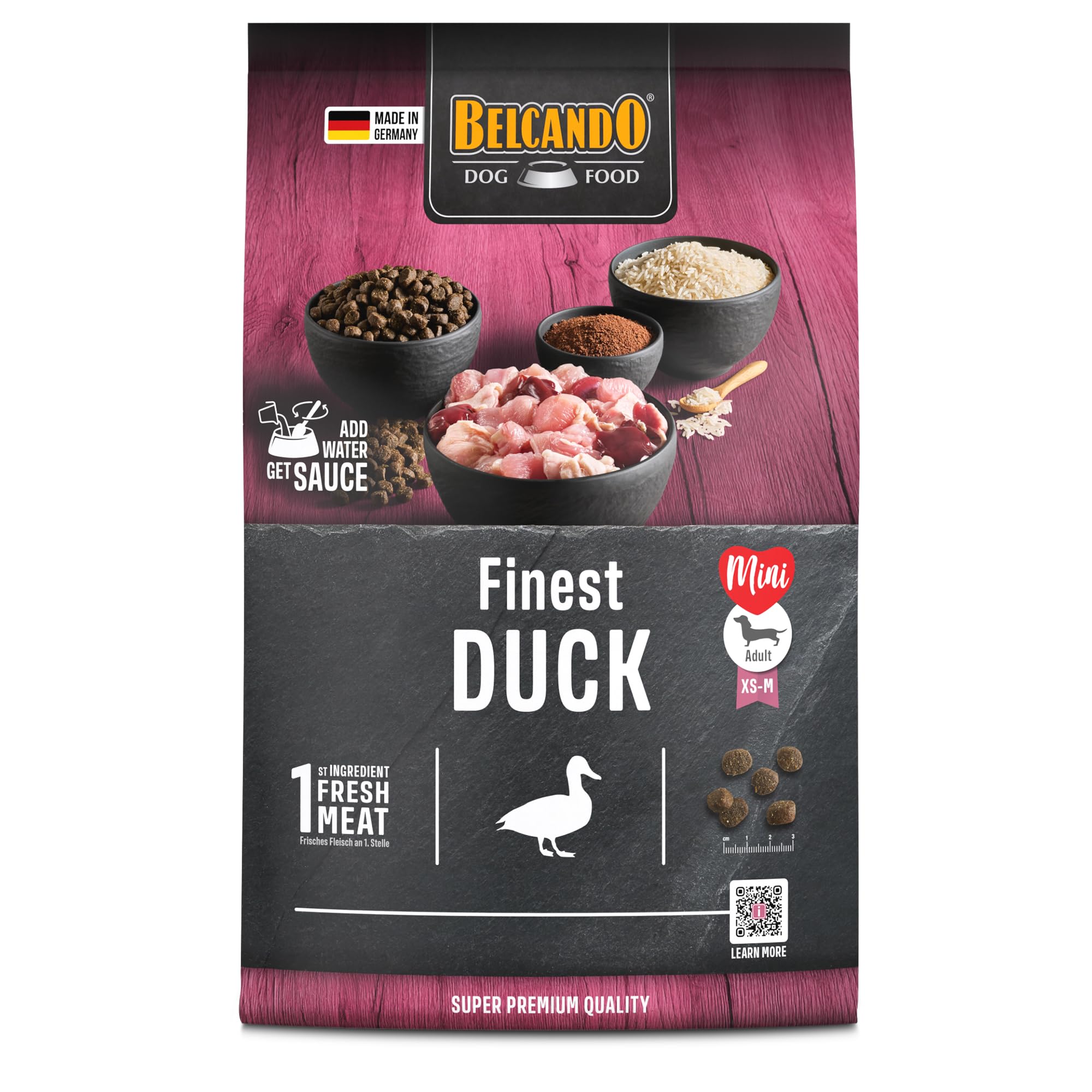 Belcando Finest Croc [4 kg] Karma dla psów | Sucha karma dla małych i średnich psów | Kompletna karma dla dorosłych psów od 1 roku życia