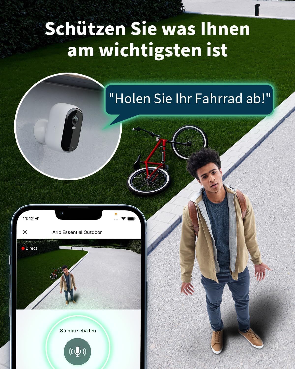 Arlo Essential 2, Caméra de Surveillance WiFi 2K, 1 Caméra, Batterie XL