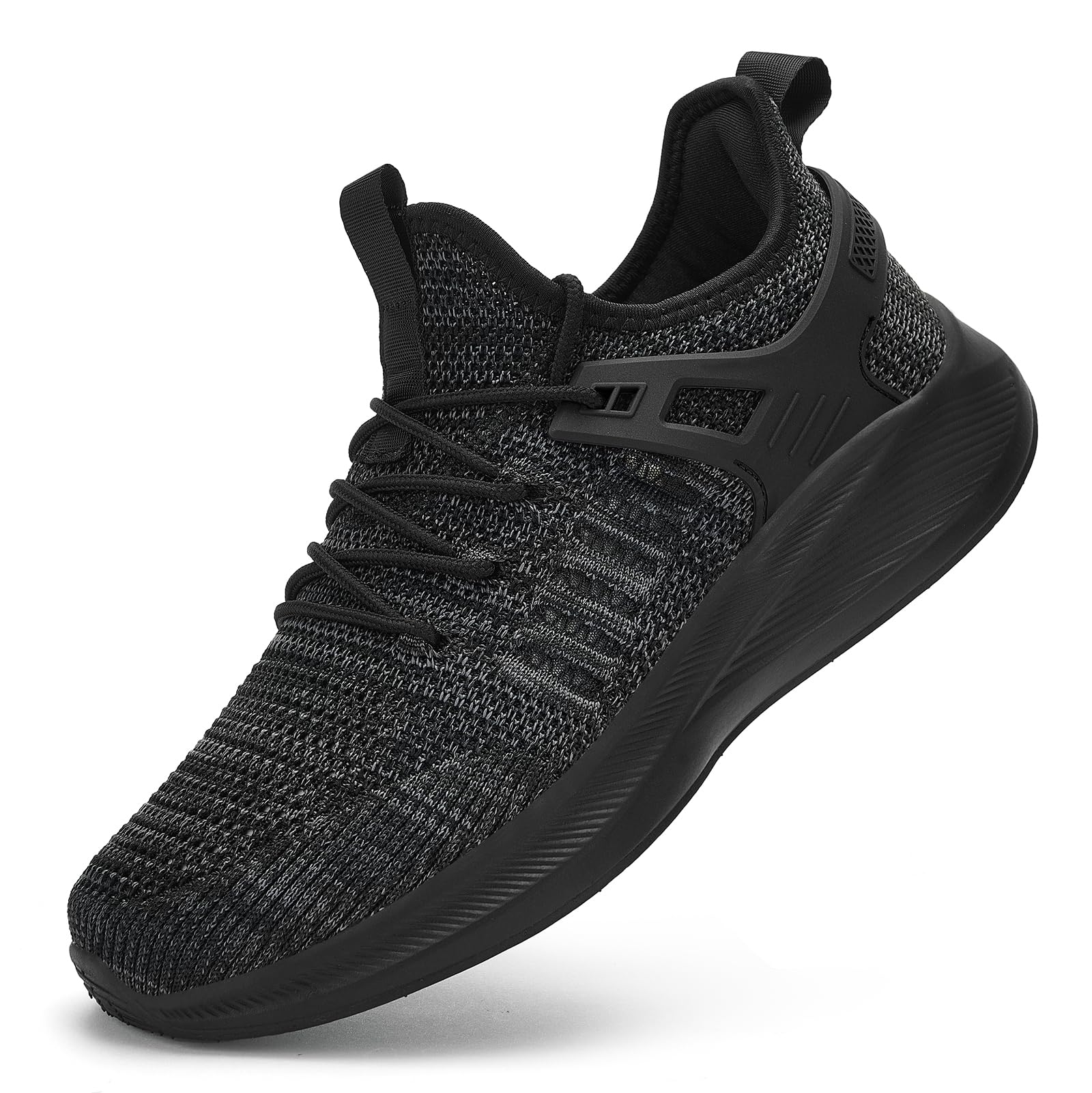 BACSAC Mens Wide Running Shoes Walking Tennis Shoes Cushioning Wide Sneakers Slip On Sports Work Gym Outdoor Running Sneakers Comfort Lightweight