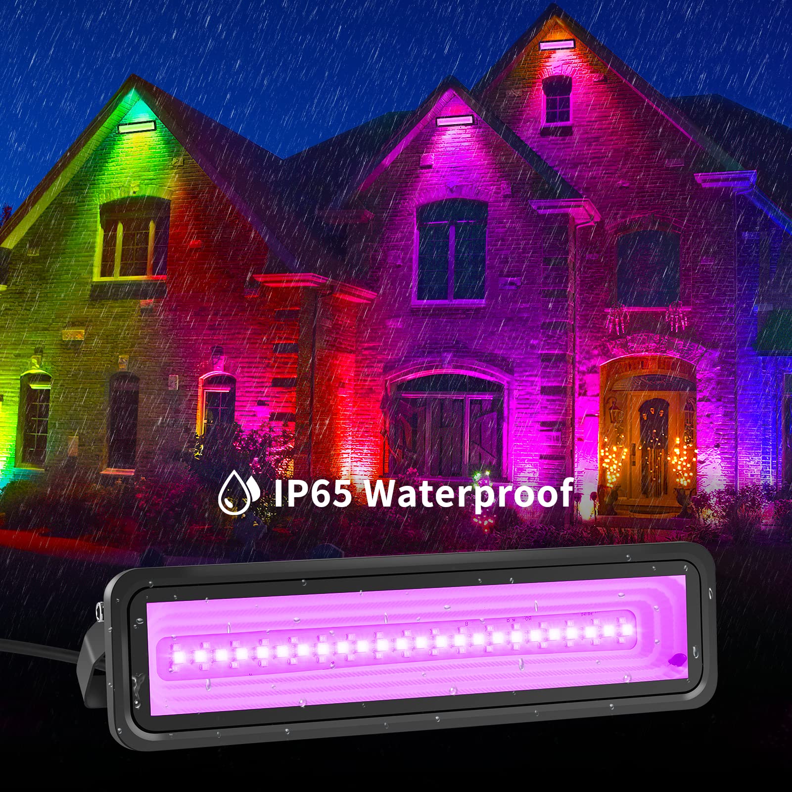 50W Schwarzlicht Strahler UV Licht Party | RGB Wallwasher mit Stecker Schalter IP65 Wasserdicht | LED Schwarzlichtlampe für Disco Partylicht Deko Discolicht mit Fernbedienung