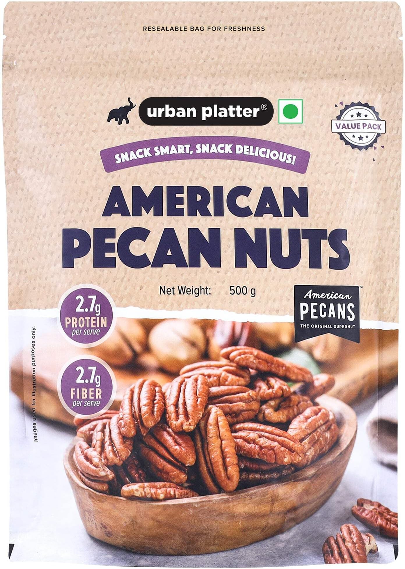 Urban Platter Jumbo Pecan Nuts, 500g