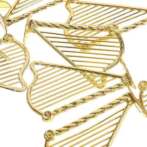 Miniatura 8 de VICASKY Adornos de Navidad en miniatura para instrumentos, decoración de Navidad, 10 piezas de adorno de arpa en miniatura, instrumentos musicales