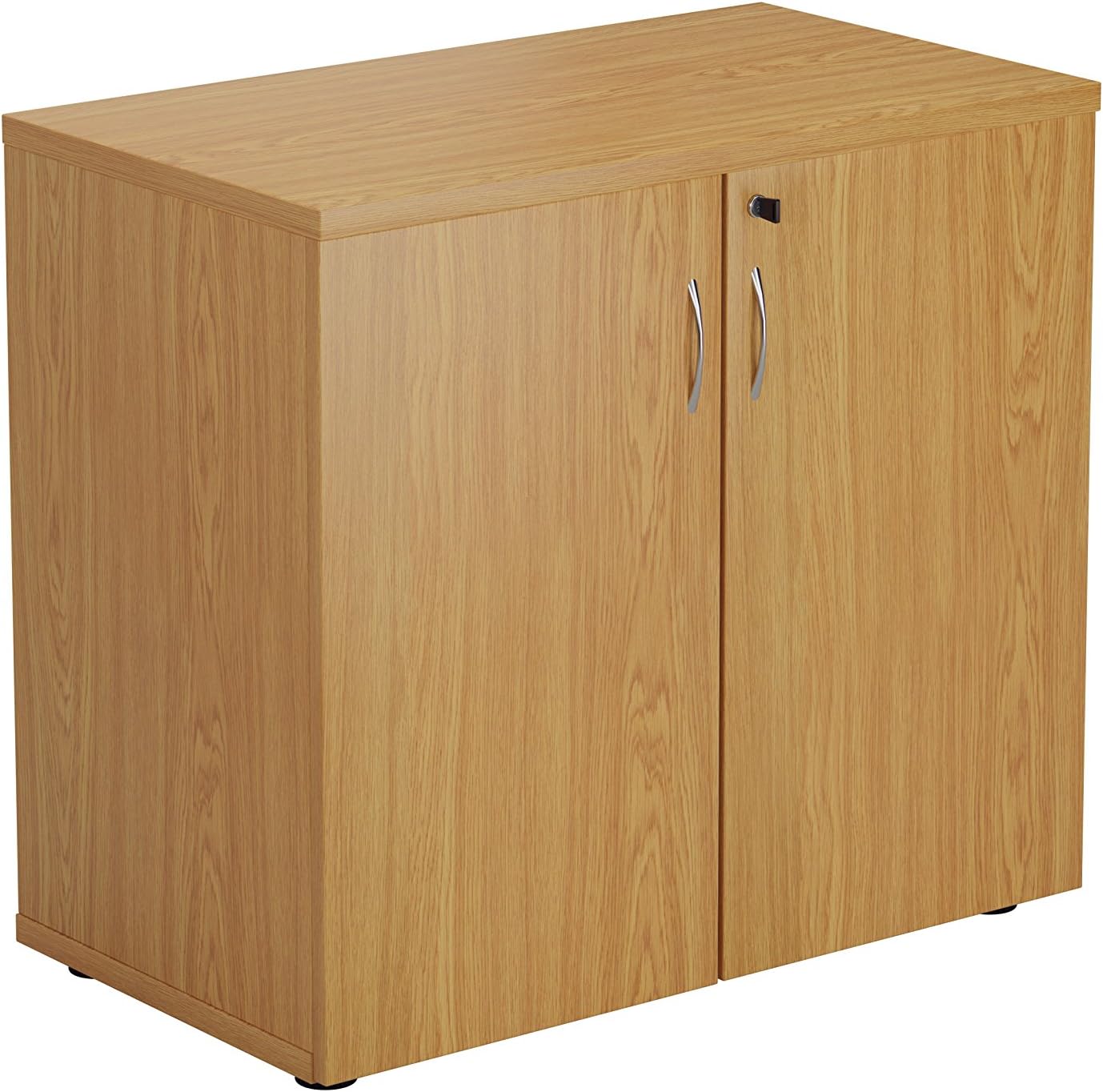 Office Hippo Desk High Cupboard, Lockable Oak, 80 x 45 x 73 cm