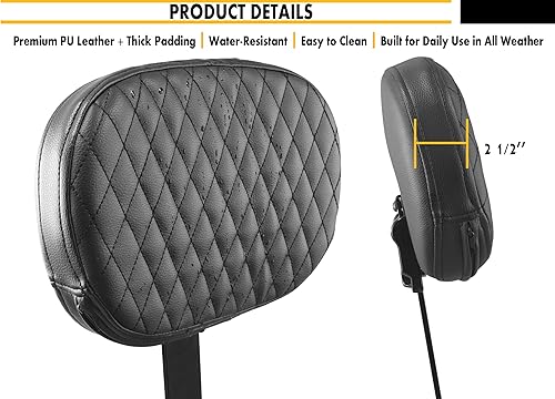 Miniatura 5 de Kit personalizado de respaldo ajustable para conductor enchufable para Harley Electra Glides 1997-2021, apto para modelos Touring Road King Street