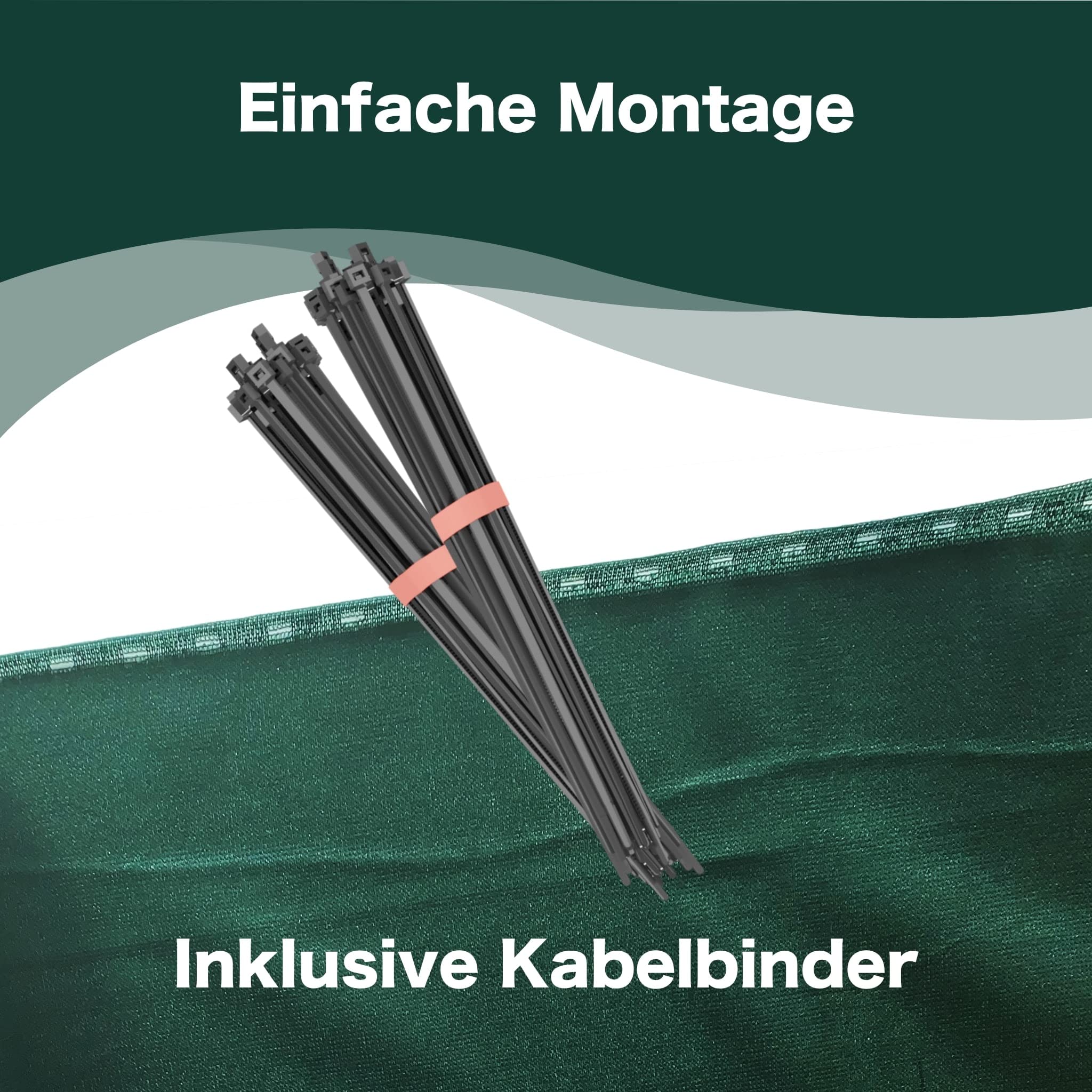 Zaun und Balkon Sichtschutz, 1,20 x 10 m, Bauzaun, Balkongeländer, Balkonschutz, Garten Windschutz, inklusive Kabelbinder, 150g/m², Verschiedene Abmessungen