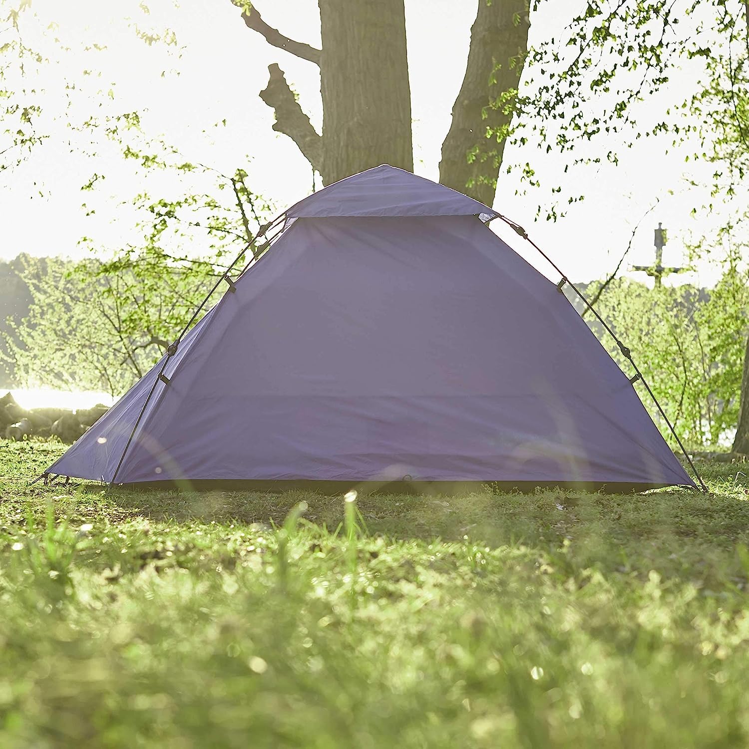 Lumaland Campeggio Tenda | 2-3 Persone Tenda a Cupola 215x195x120 cm | Tenda a Igloo | Trekking all'aperto & Festival Tenda da Lancio | Facile, Impermeabile & Robusto | Costruzione Semplice [Blu]