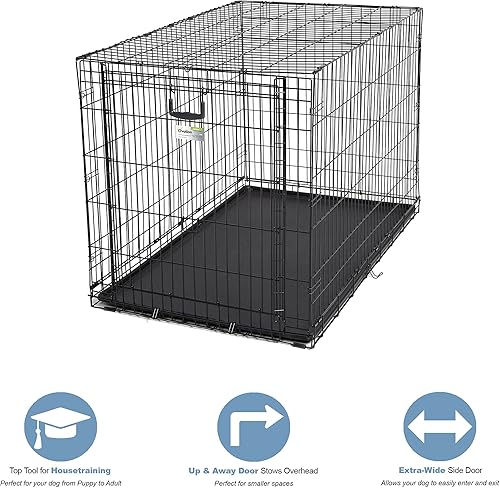 Miniatura 2 de Jaula de perro MidWest Homes for Pets, Puerta única, Negro