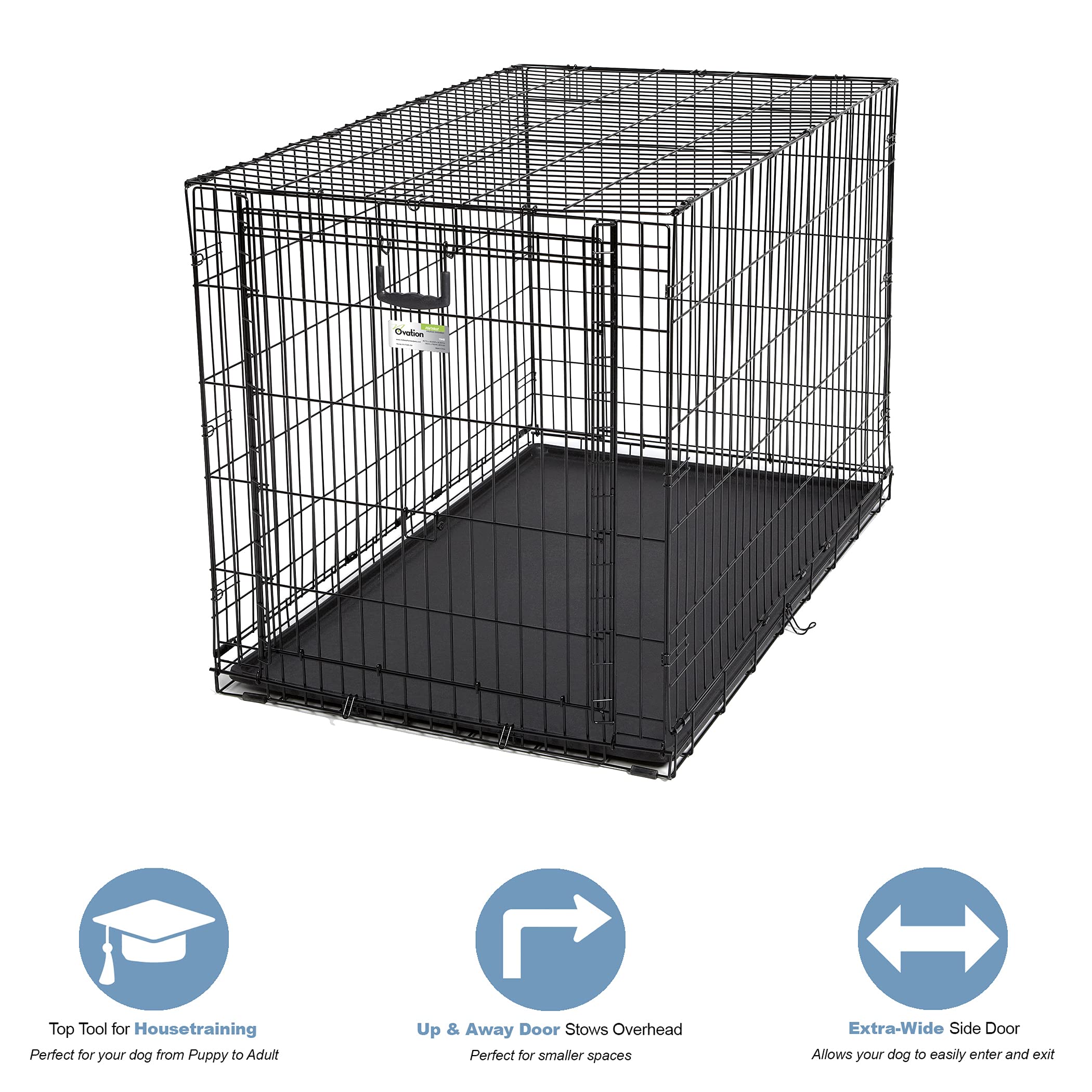 Ovation Folding Dog Crate Dog Crate Features SpaceSaving Overhead