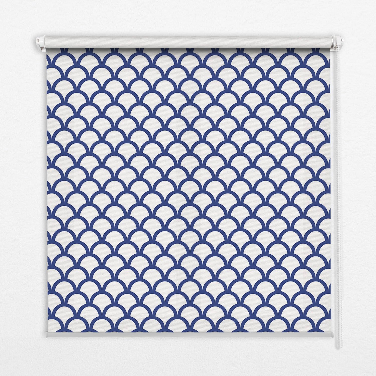 Tulup Oscurecedora con Estampado Persiana - Escamas Azules