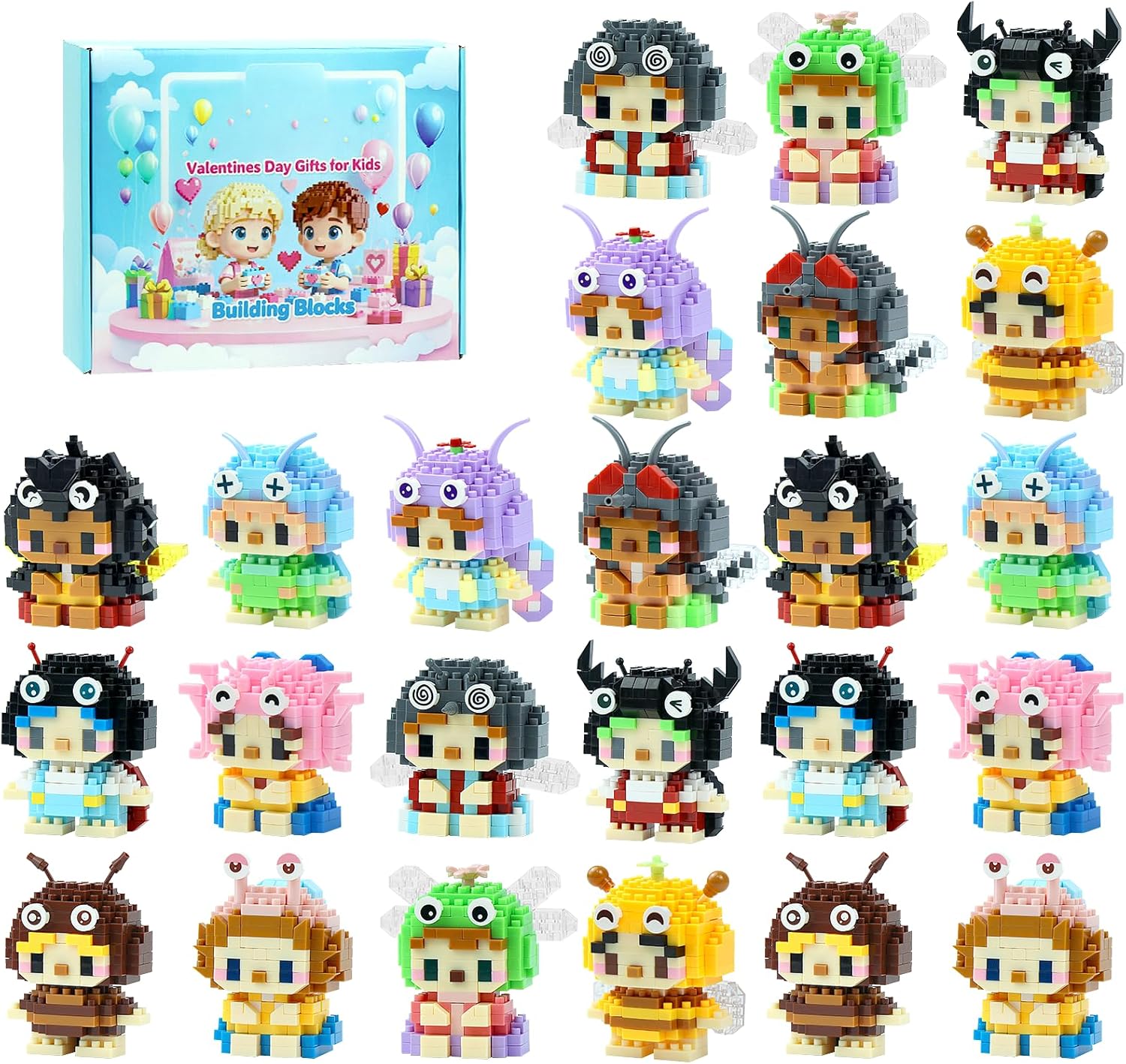 12 Pack Easter Basket Stuffers for Kids, Easter Egg Fillers with Building Block, Prefilled Easter Eggs with Toys 6+ (Animals)