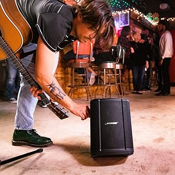 Bose S1 Pro+ All-in-One PA Speaker - Powered, Wireless PA System, Multiple Positioning Options, Ergonomic Carry Handle, Up to 11 Hours of Playtime, Black