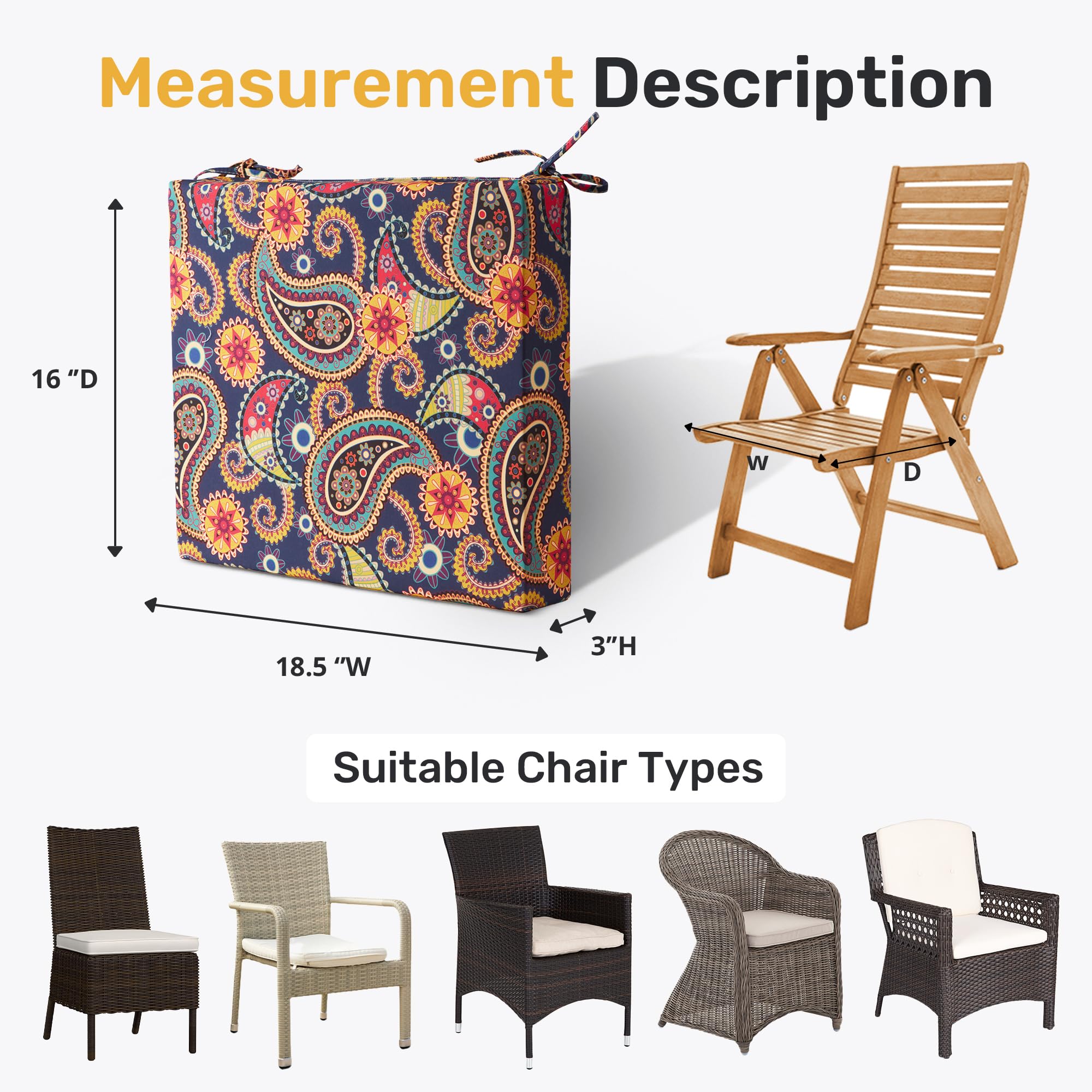 Patio Chair And Cushions Unikome Outdoor Cushions Set Of Solid