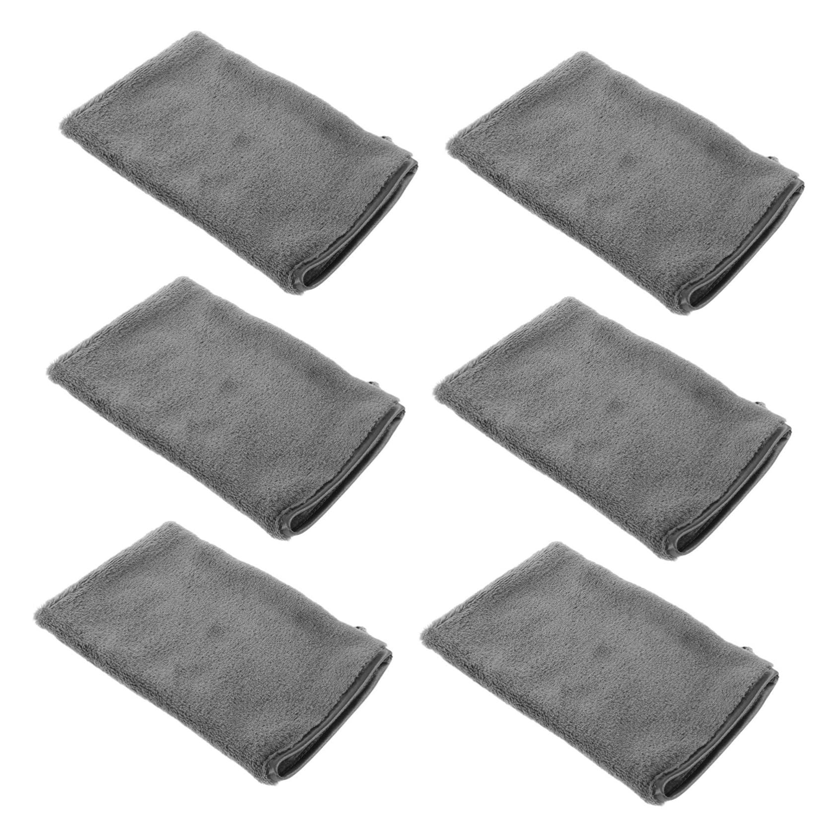 FOYTOKI 6 Pack Soft Fiber Bath Mitts Reusable Face Wash Gloves Makeup Removal Mittens Spa Shower Supplies Absorbent Hand Towels
